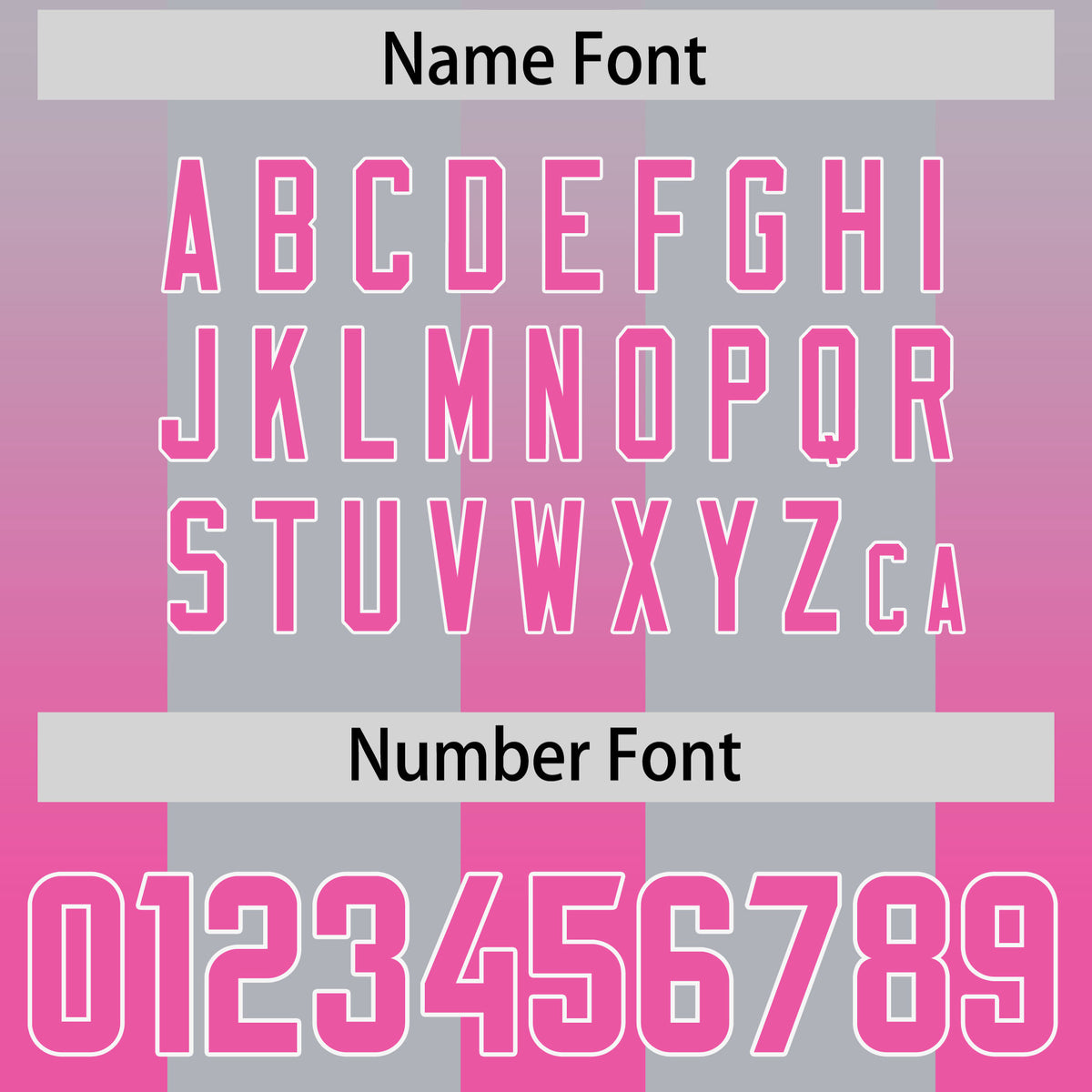 Custom Gray Pink Vertical Width Stripe Gradient Fashion Personalized Team Football Jersey