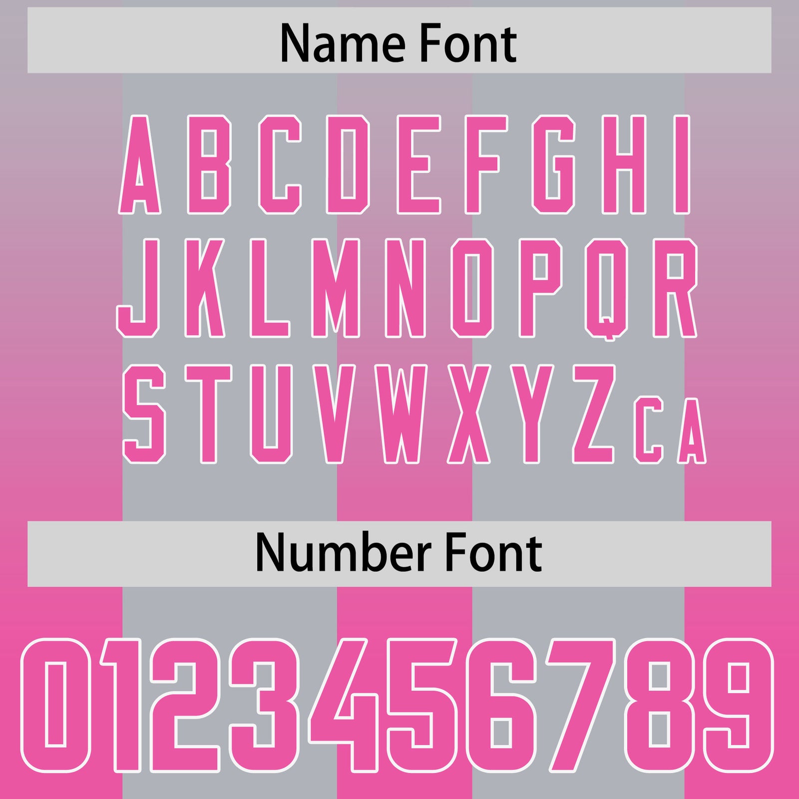 Custom Gray Pink Vertical Width Stripe Gradient Fashion Personalized Team Football Jersey