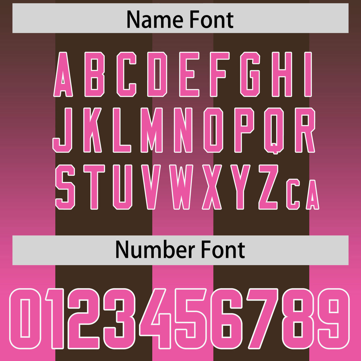 Custom Brown Pink Vertical Width Stripe Gradient Fashion Personalized Team Football Jersey