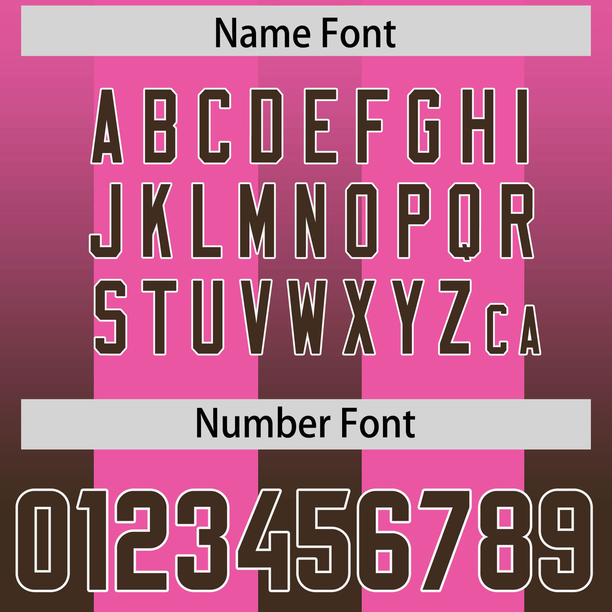 Custom Pink Brown Vertical Width Stripe Gradient Fashion Personalized Team Football Jersey