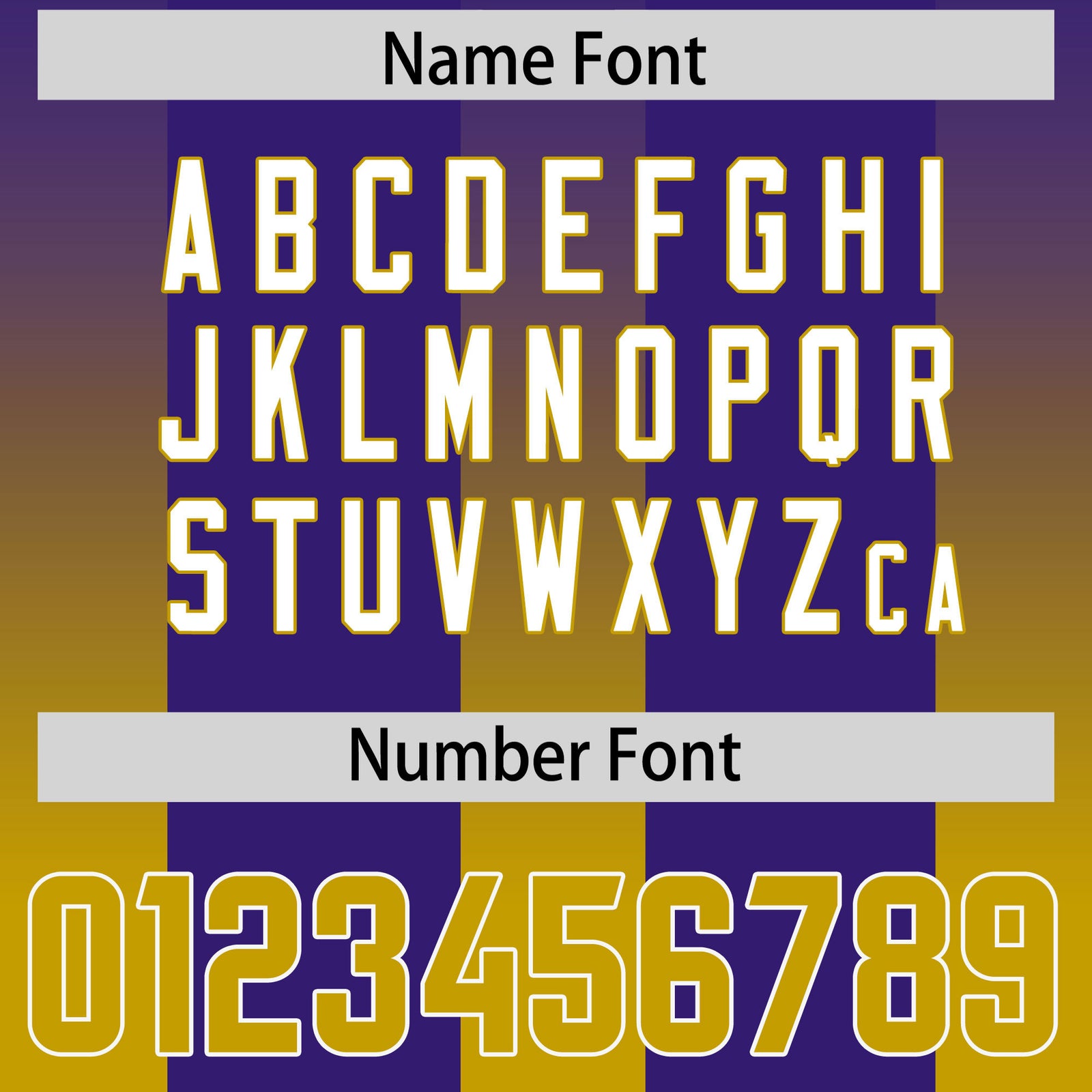 Custom Purple Old Gold Vertical Width Stripe Gradient Fashion Personalized Team Football Jersey