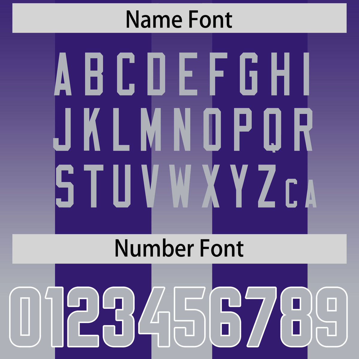 Custom Purple Gray Vertical Width Stripe Gradient Fashion Personalized Team Football Jersey