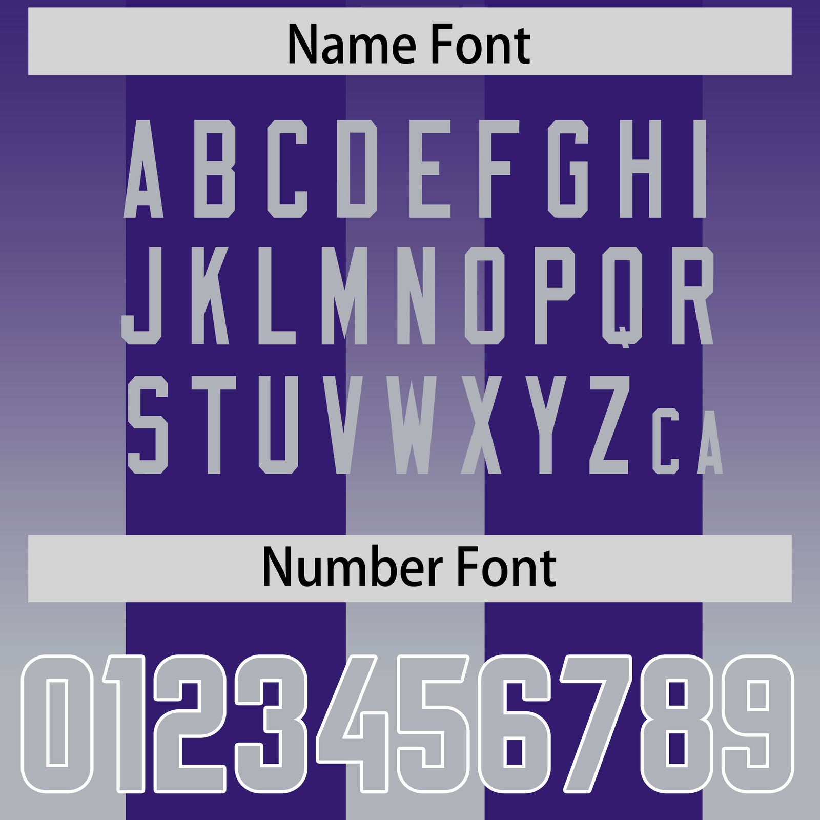 Custom Purple Gray Vertical Width Stripe Gradient Fashion Personalized Team Football Jersey