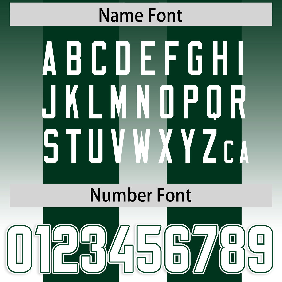 Custom Green White Vertical Width Stripe Gradient Fashion Personalized Team Football Jersey