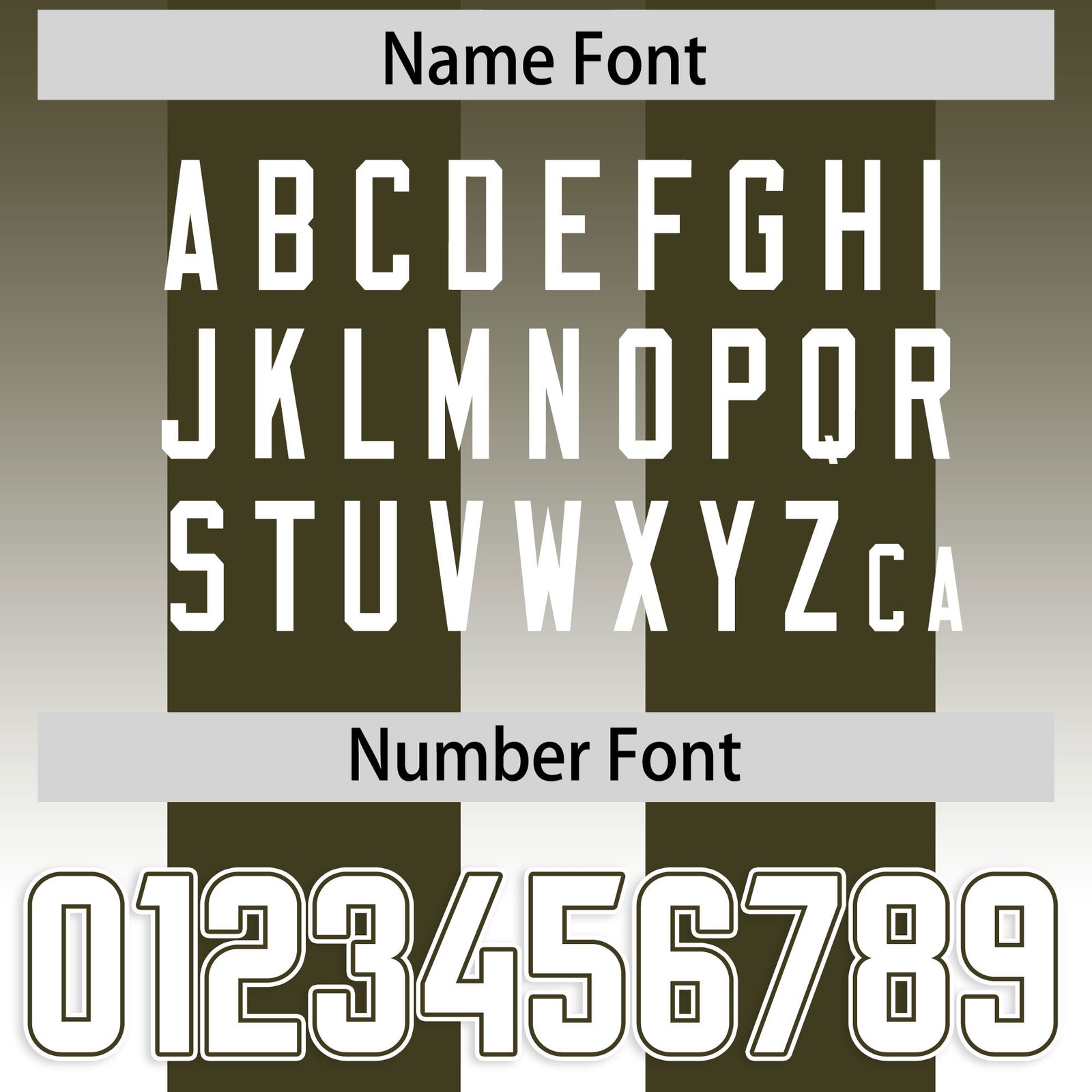 Custom Olive White Vertical Width Stripe Gradient Fashion Personalized Team Football Jersey