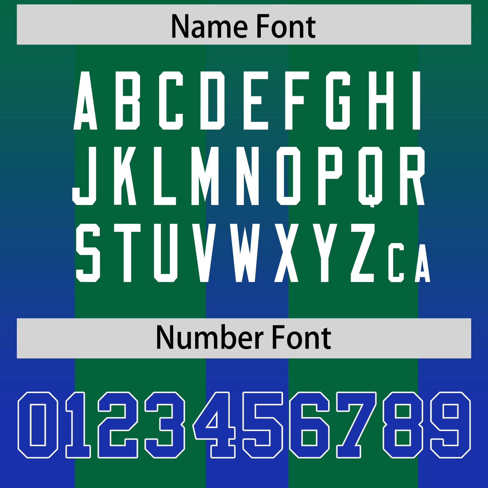 Custom Kelly Green Royal Vertical Width Stripe Gradient Fashion Personalized Team Football Jersey