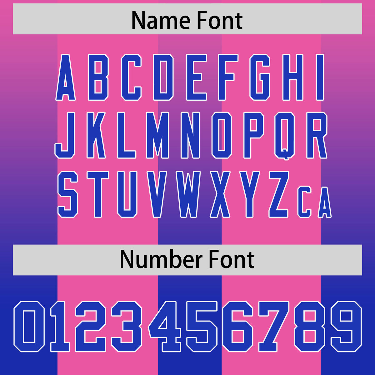 Custom Pink Royal Vertical Width Stripe Gradient Fashion Personalized Team Football Jersey