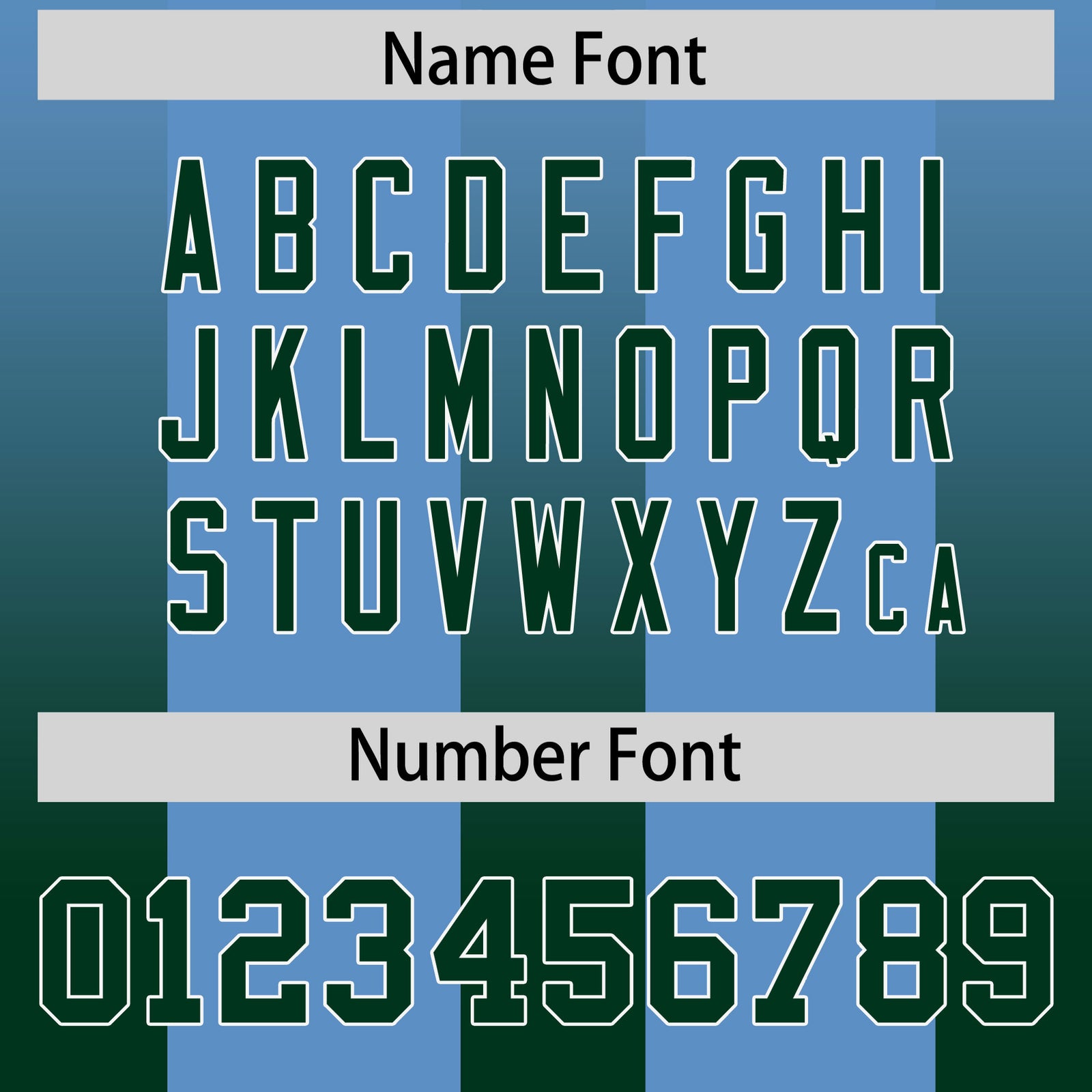 Custom Powder Blue Green Vertical Width Stripe Gradient Fashion Personalized Team Football Jersey