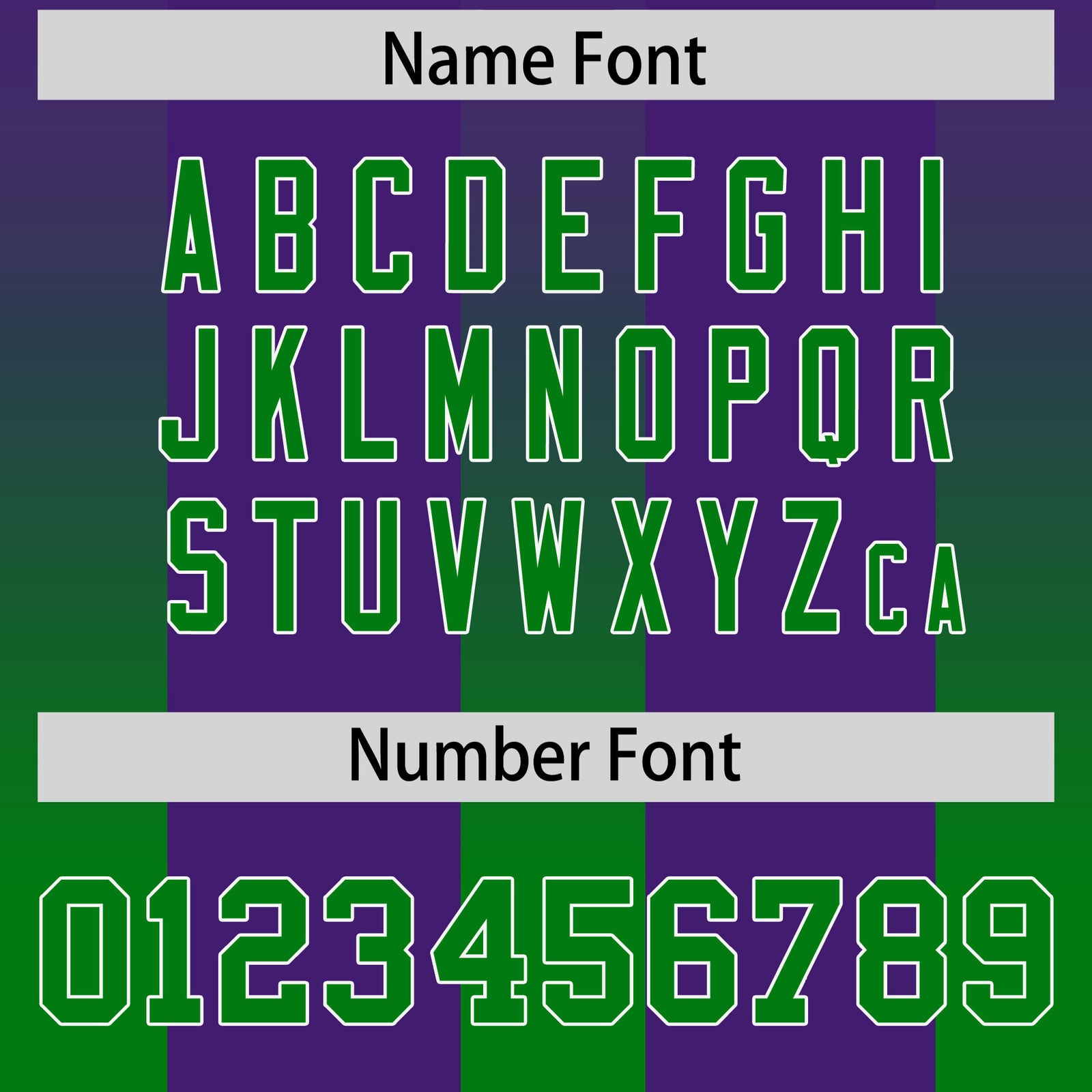 Custom Purple Kelly Green Vertical Width Stripe Gradient Fashion Personalized Team Football Jersey