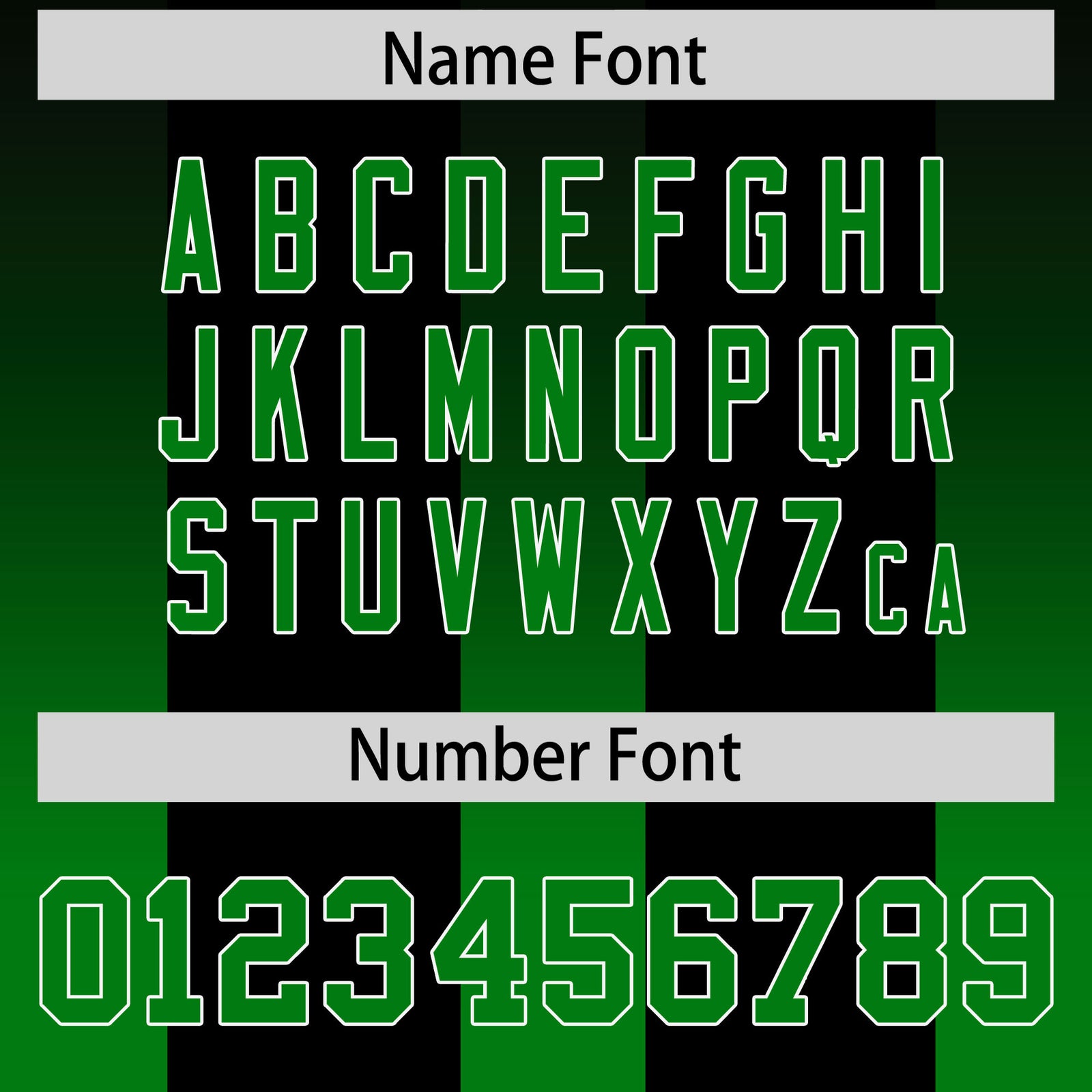 Custom Black Kelly Green Vertical Width Stripe Gradient Fashion Personalized Team Football Jersey