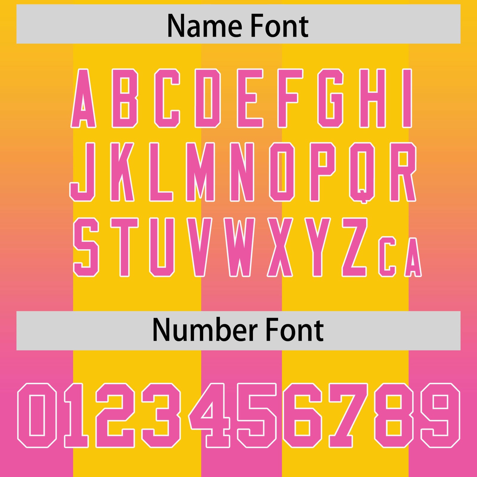 Custom Yellow Pink Vertical Width Stripe Gradient Fashion Personalized Team Football Jersey