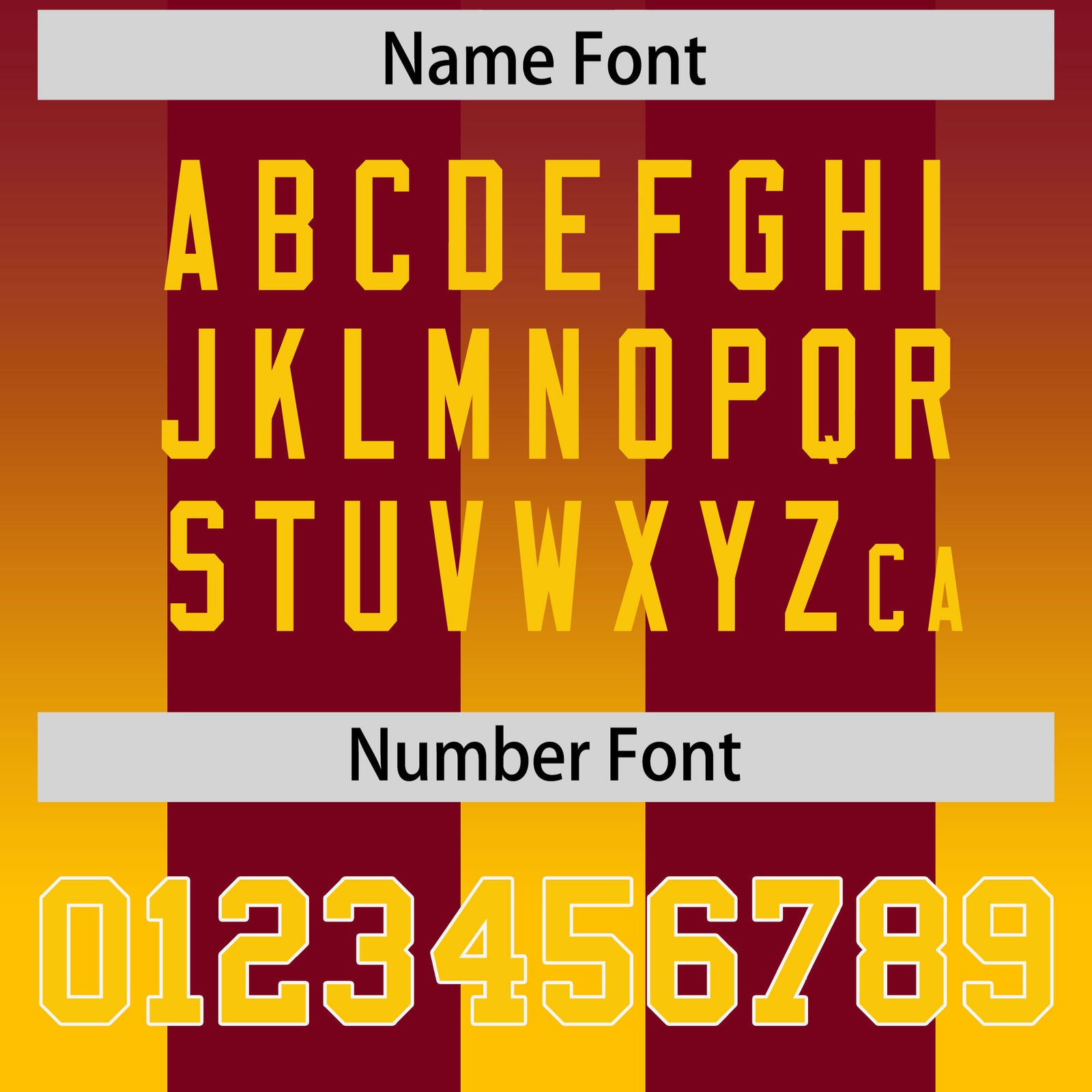 Custom Cardinal Yellow Vertical Width Stripe Gradient Fashion Personalized Team Football Jersey