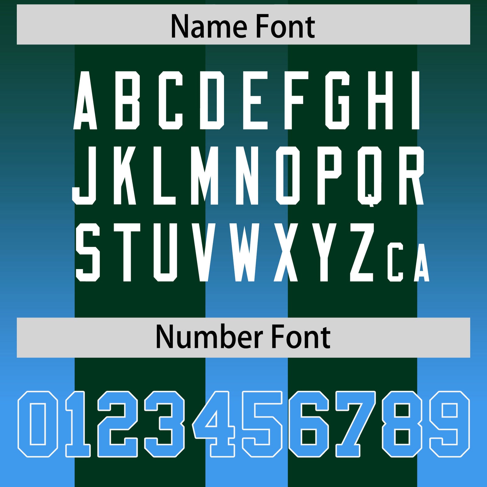 Custom Green Light Blue Vertical Width Stripe Gradient Fashion Personalized Team Football Jersey