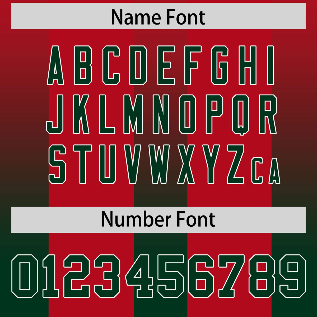 Custom Red Green Vertical Width Stripe Gradient Fashion Personalized Team Football Jersey