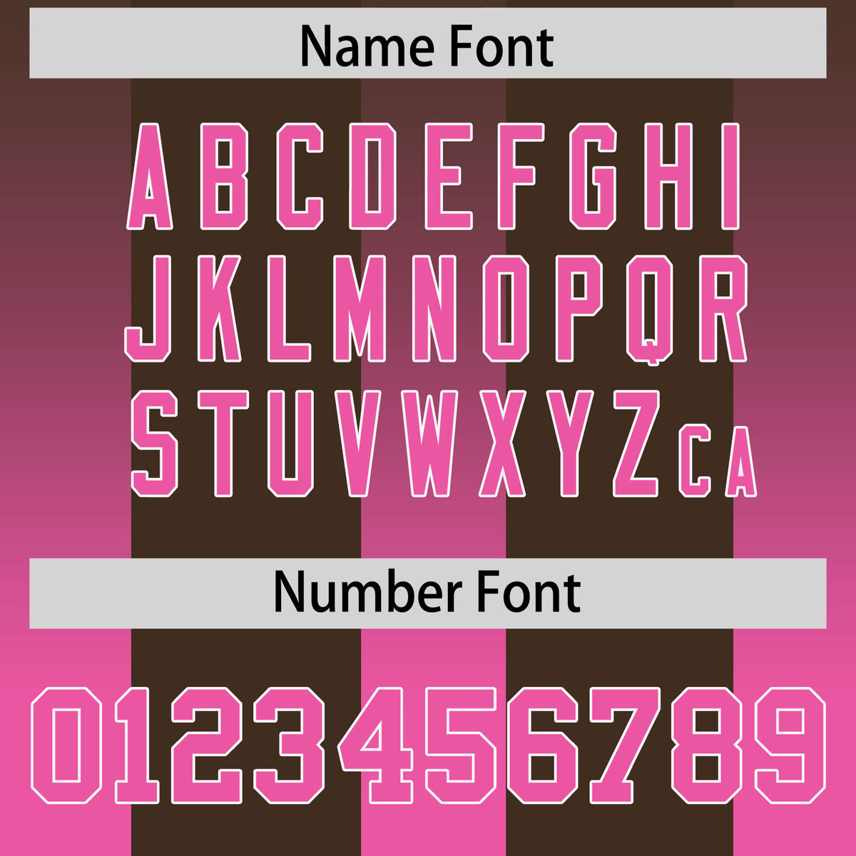 Custom Brown Pink Vertical Width Stripe Gradient Fashion Personalized Team Football Jersey