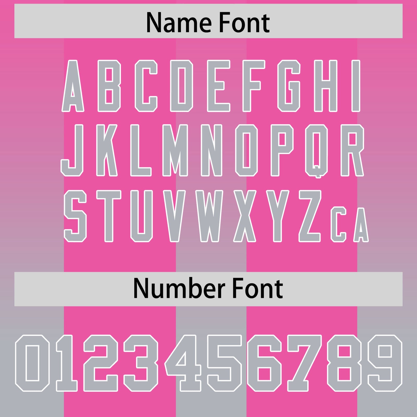 Custom Pink Gray Vertical Width Stripe Gradient Fashion Personalized Team Football Jersey