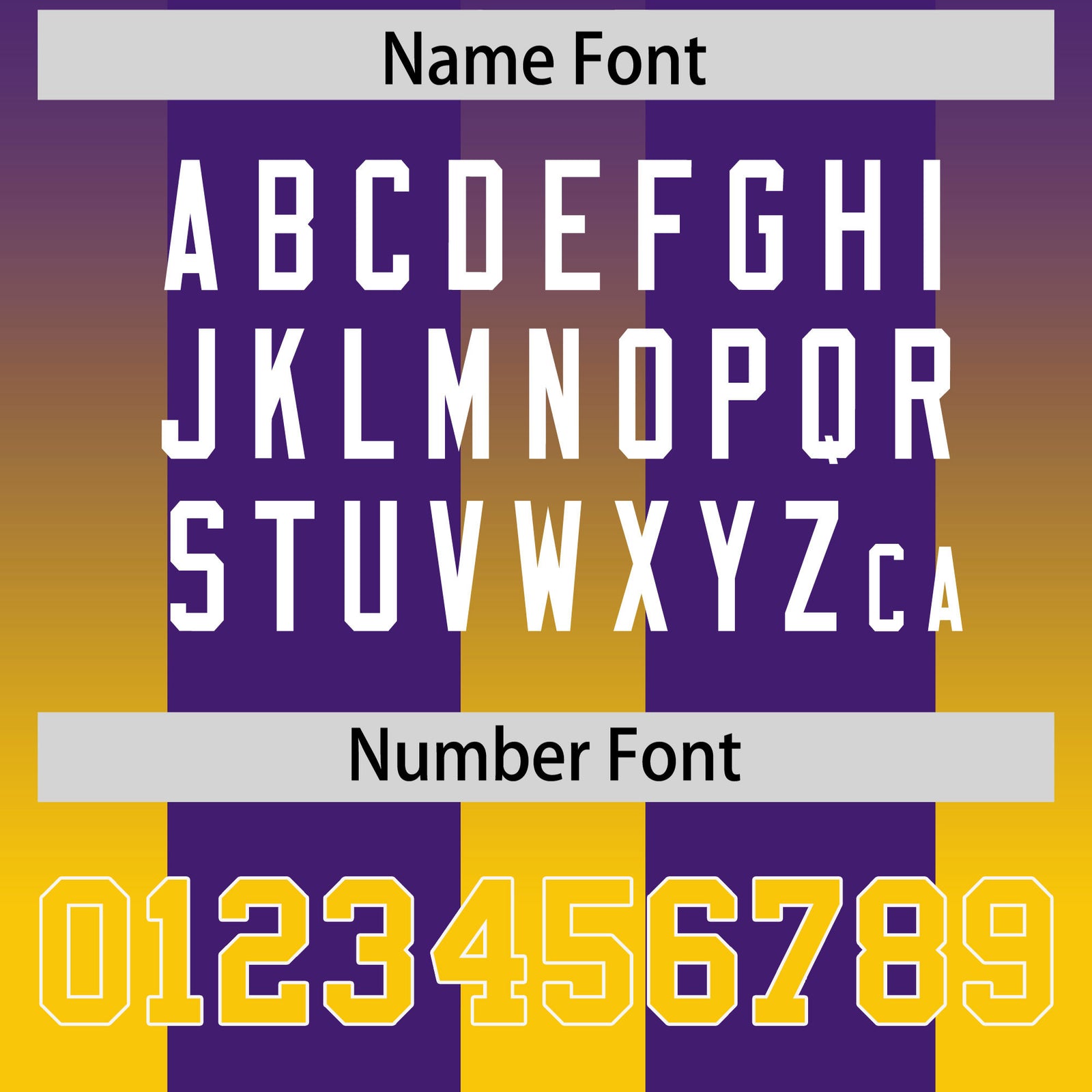 Custom Purple Yellow Vertical Width Stripe Gradient Fashion Personalized Team Football Jersey