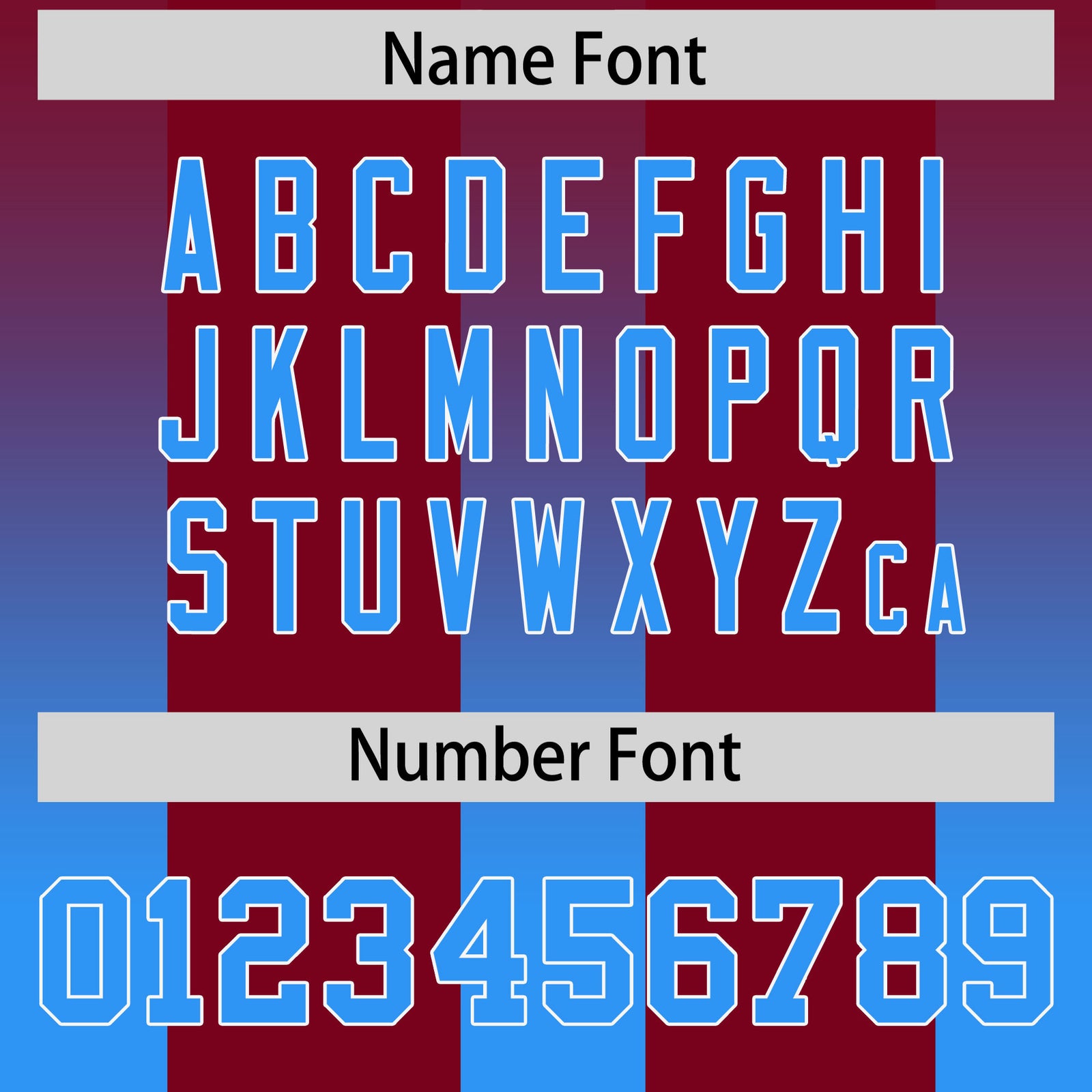 Custom Cardinal Light Blue Vertical Width Stripe Gradient Fashion Personalized Team Football Jersey