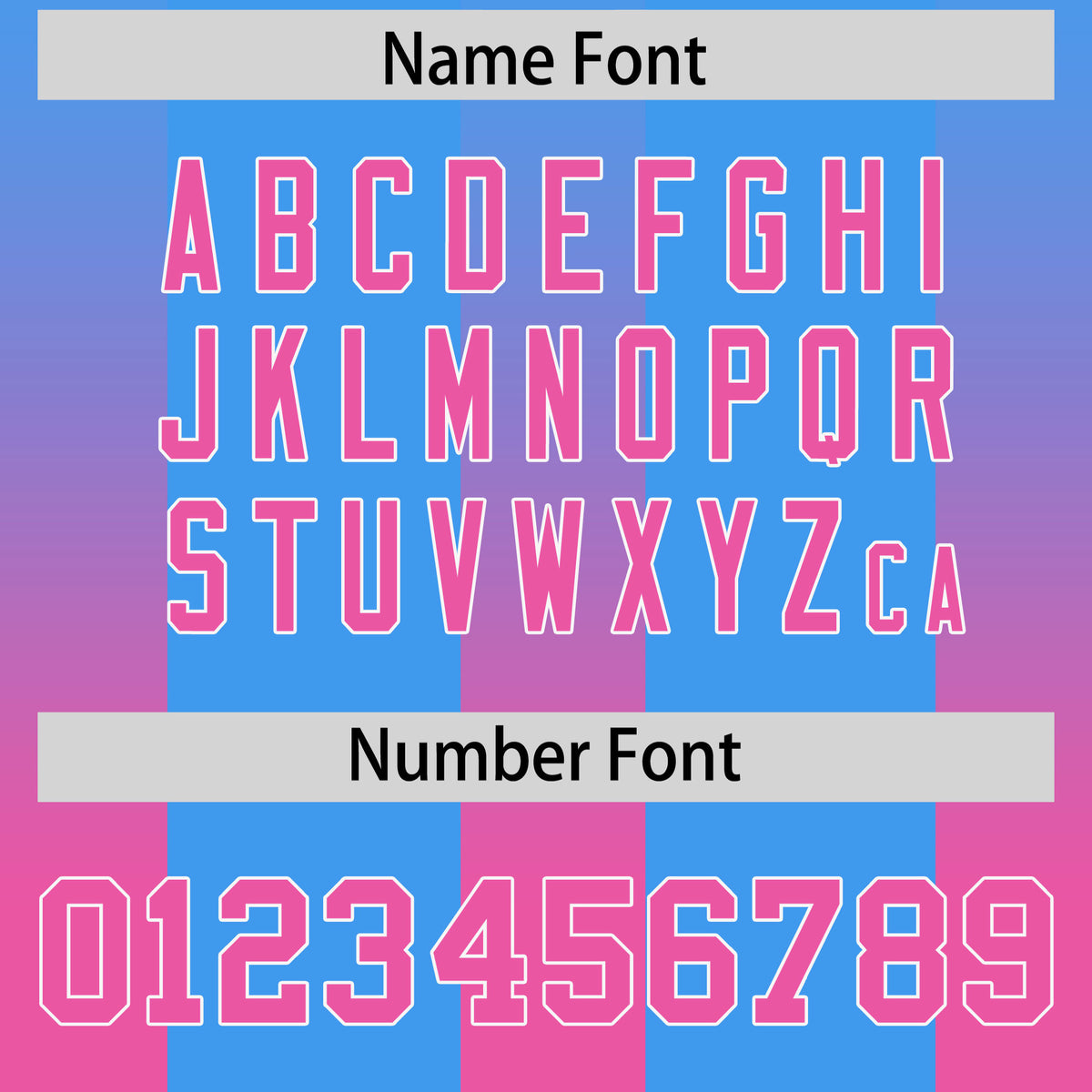 Custom Light Blue Pink Vertical Width Stripe Gradient Fashion Personalized Team Football Jersey