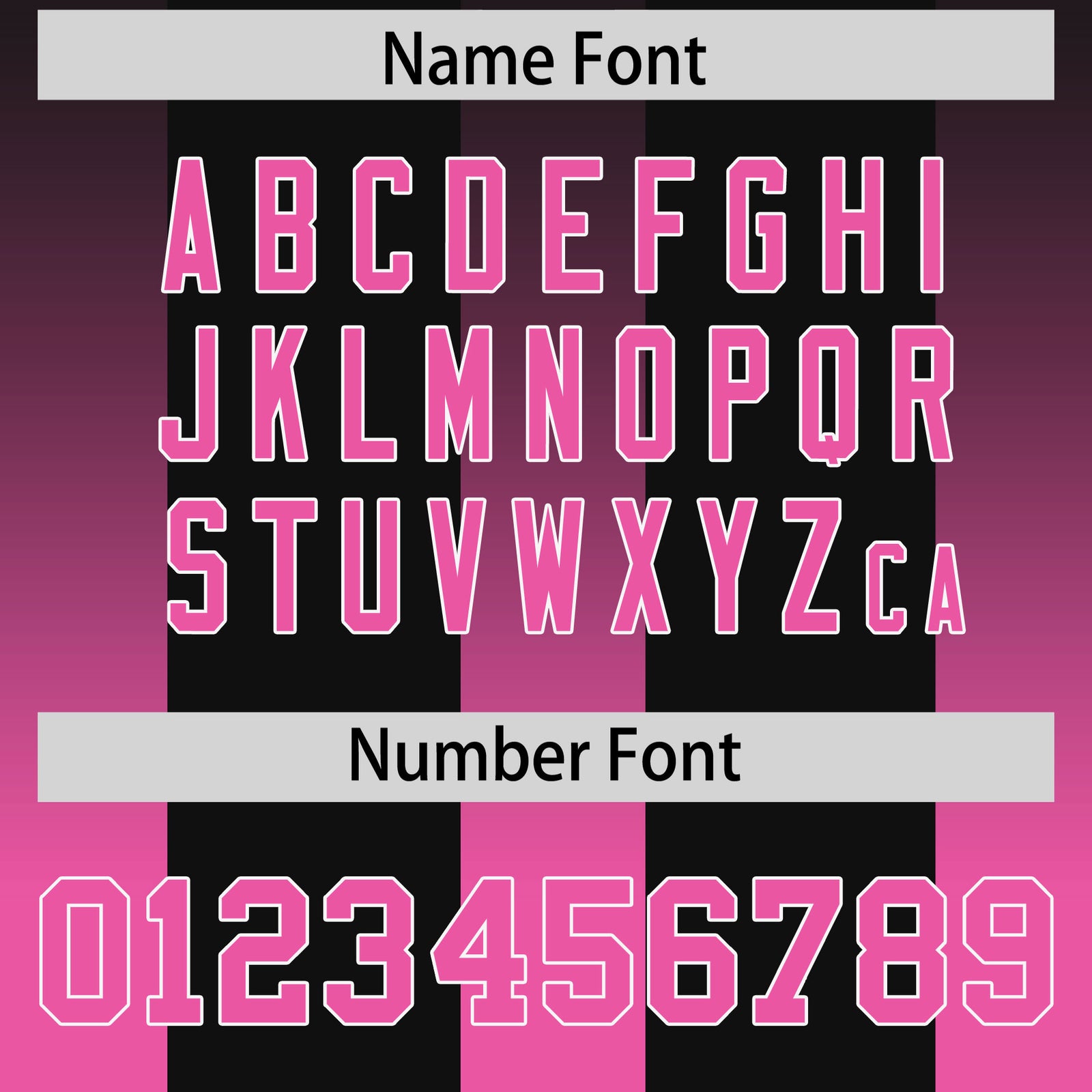 Custom Black Pink Vertical Width Stripe Gradient Fashion Personalized Team Football Jersey