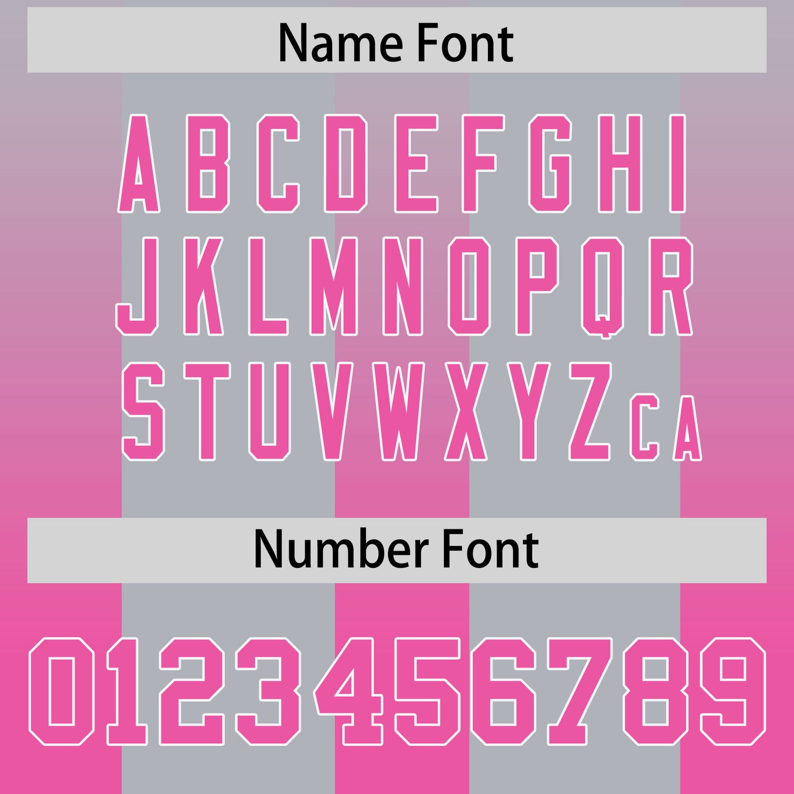 Custom Gray Pink Vertical Width Stripe Gradient Fashion Personalized Team Football Jersey