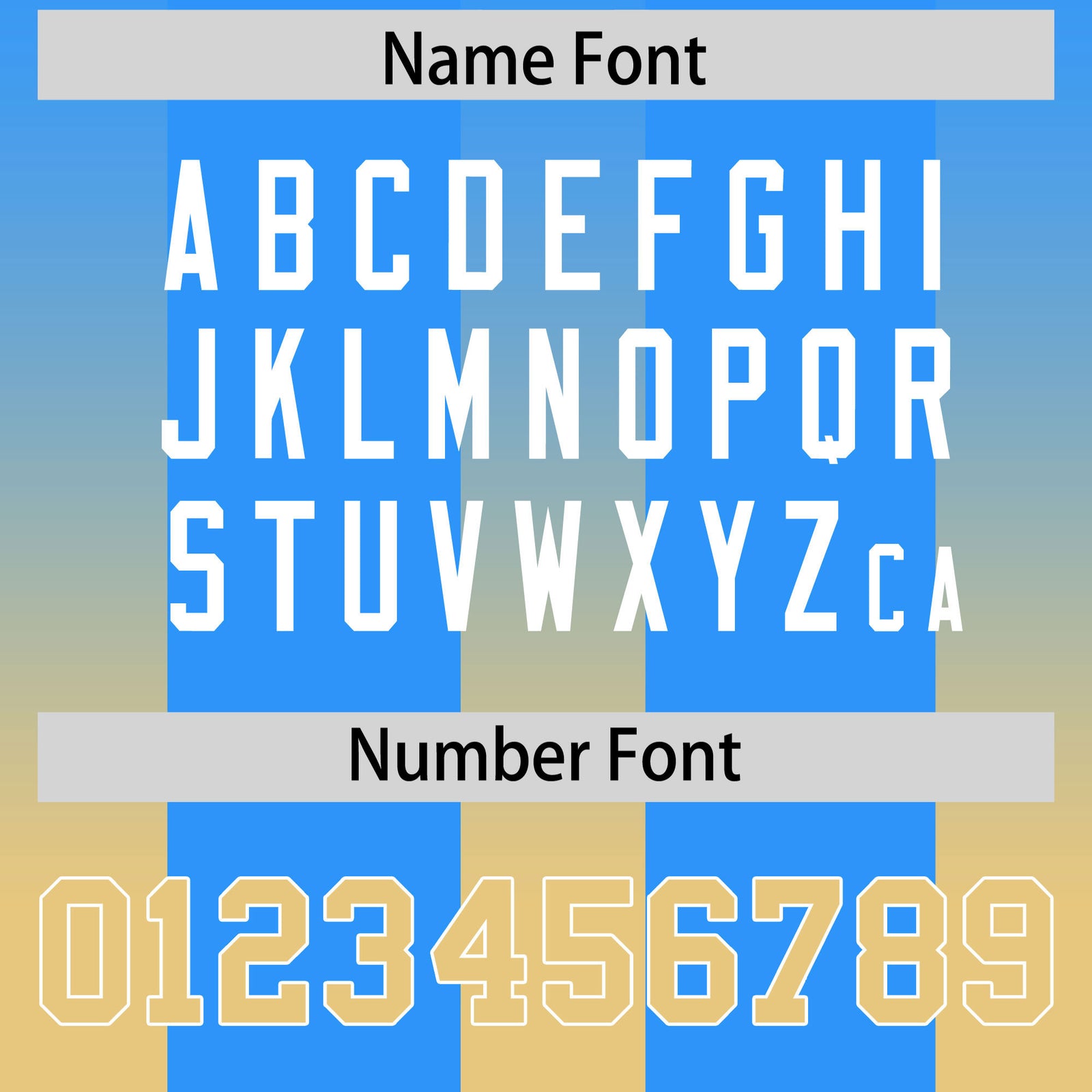 Custom Light Blue Khaki Vertical Width Stripe Gradient Fashion Personalized Team Football Jersey