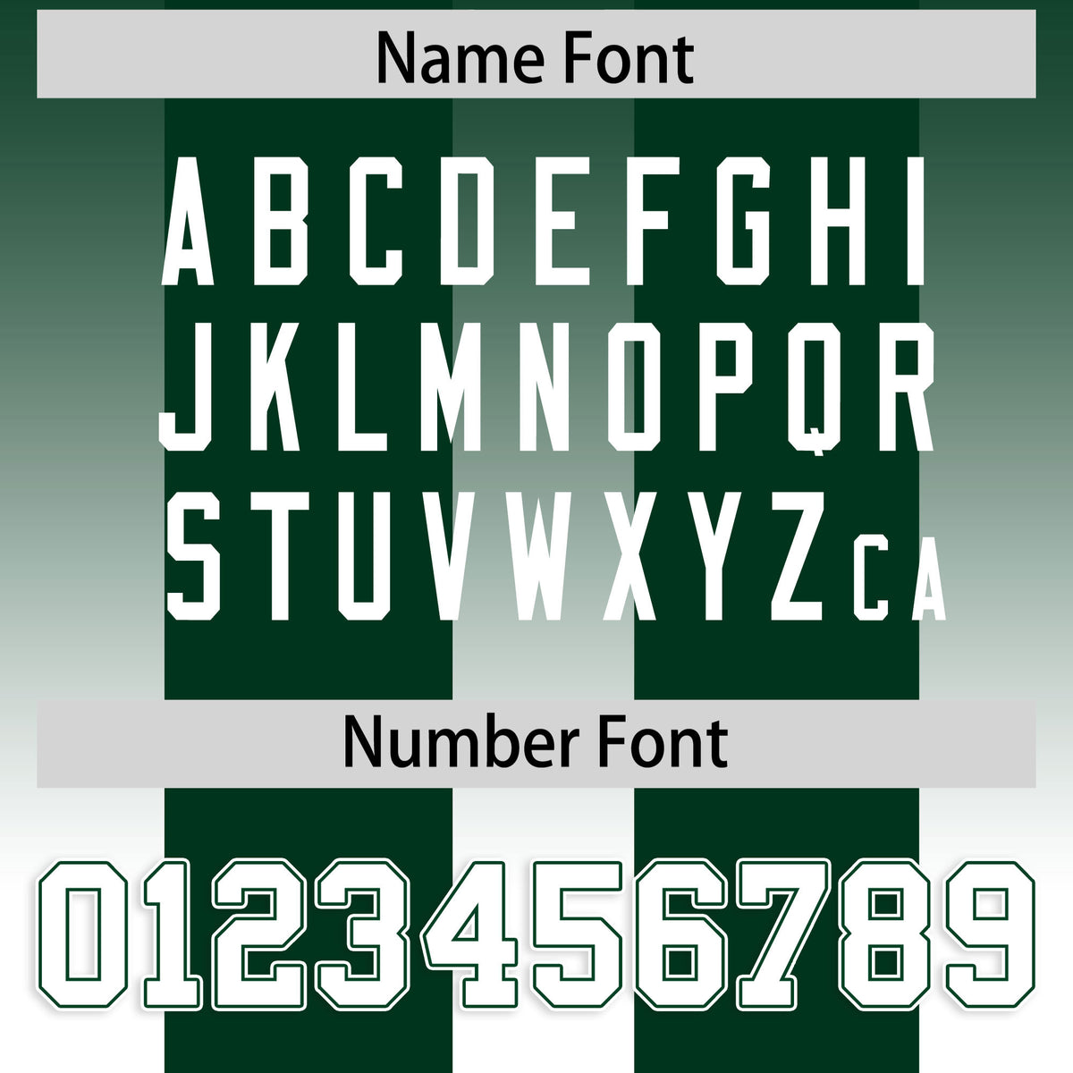 Custom Green White Vertical Width Stripe Gradient Fashion Personalized Team Football Jersey