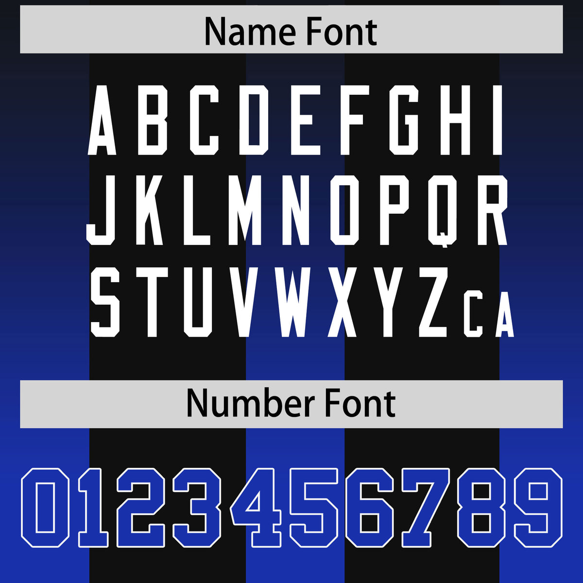 Custom Black Royal Vertical Width Stripe Gradient Fashion Personalized Team Football Jersey