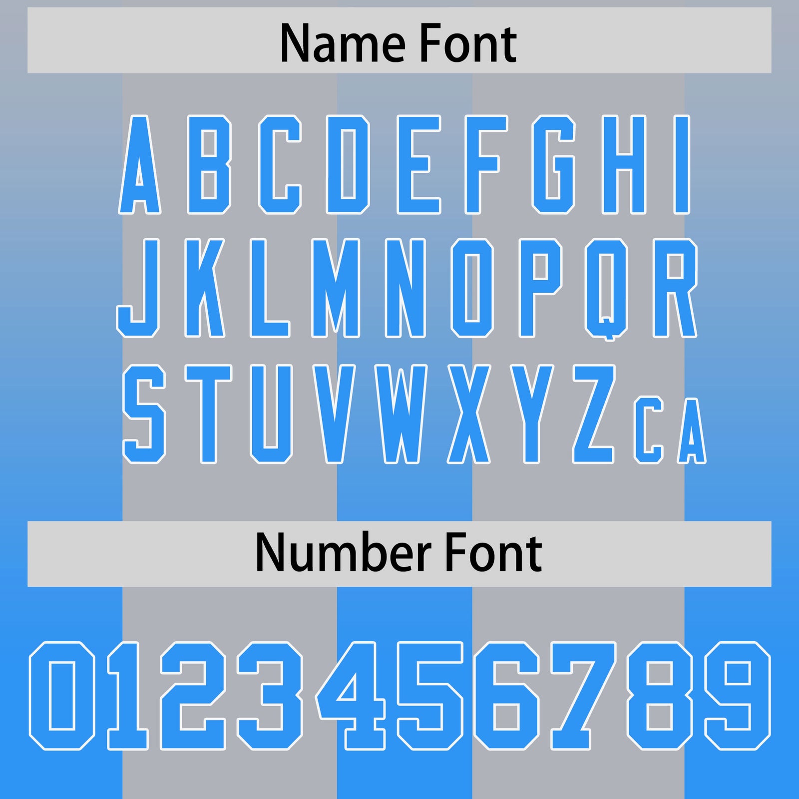 Custom Gray Light Blue Vertical Width Stripe Gradient Fashion Personalized Team Football Jersey