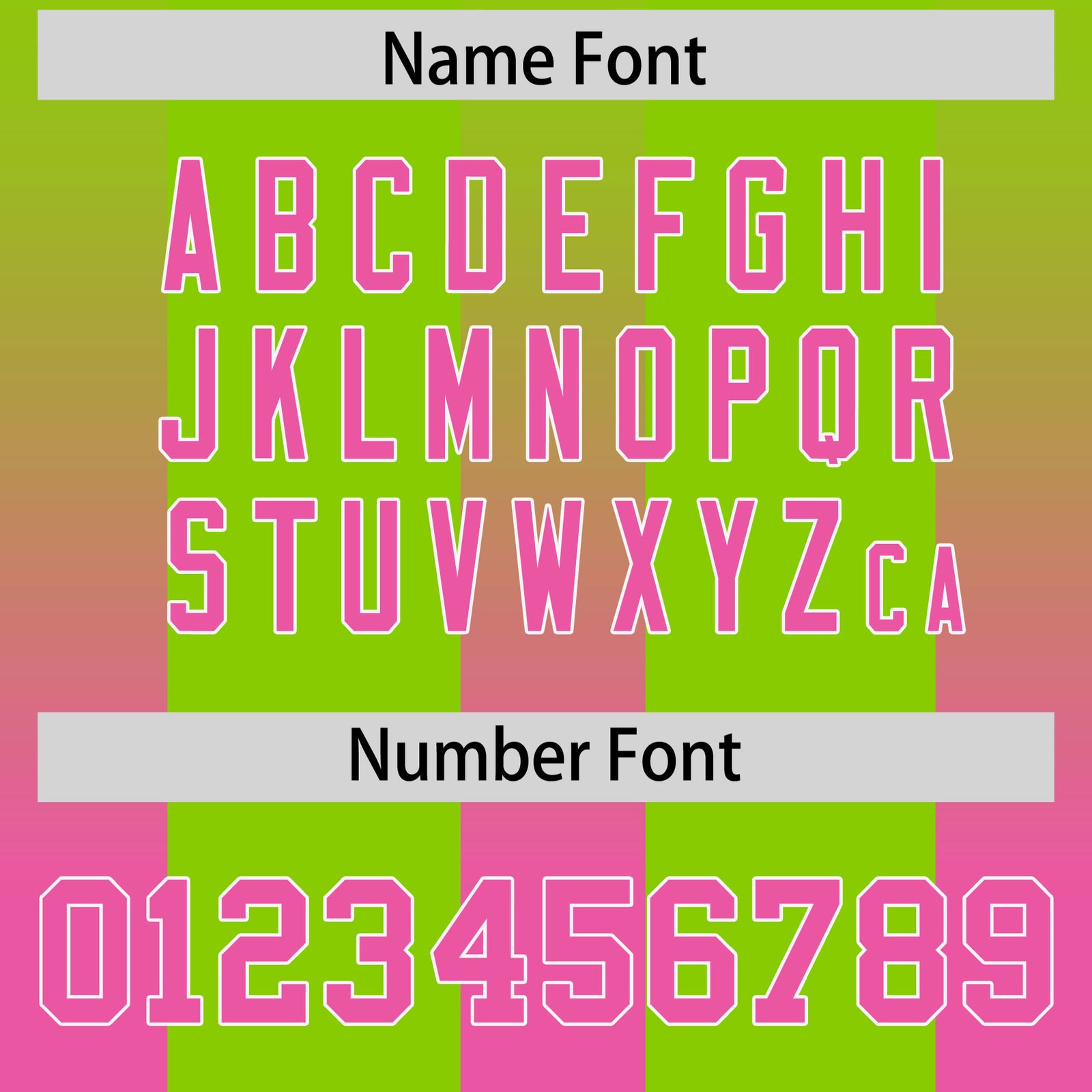 Custom Neon Green Pink Vertical Width Stripe Gradient Fashion Personalized Team Football Jersey