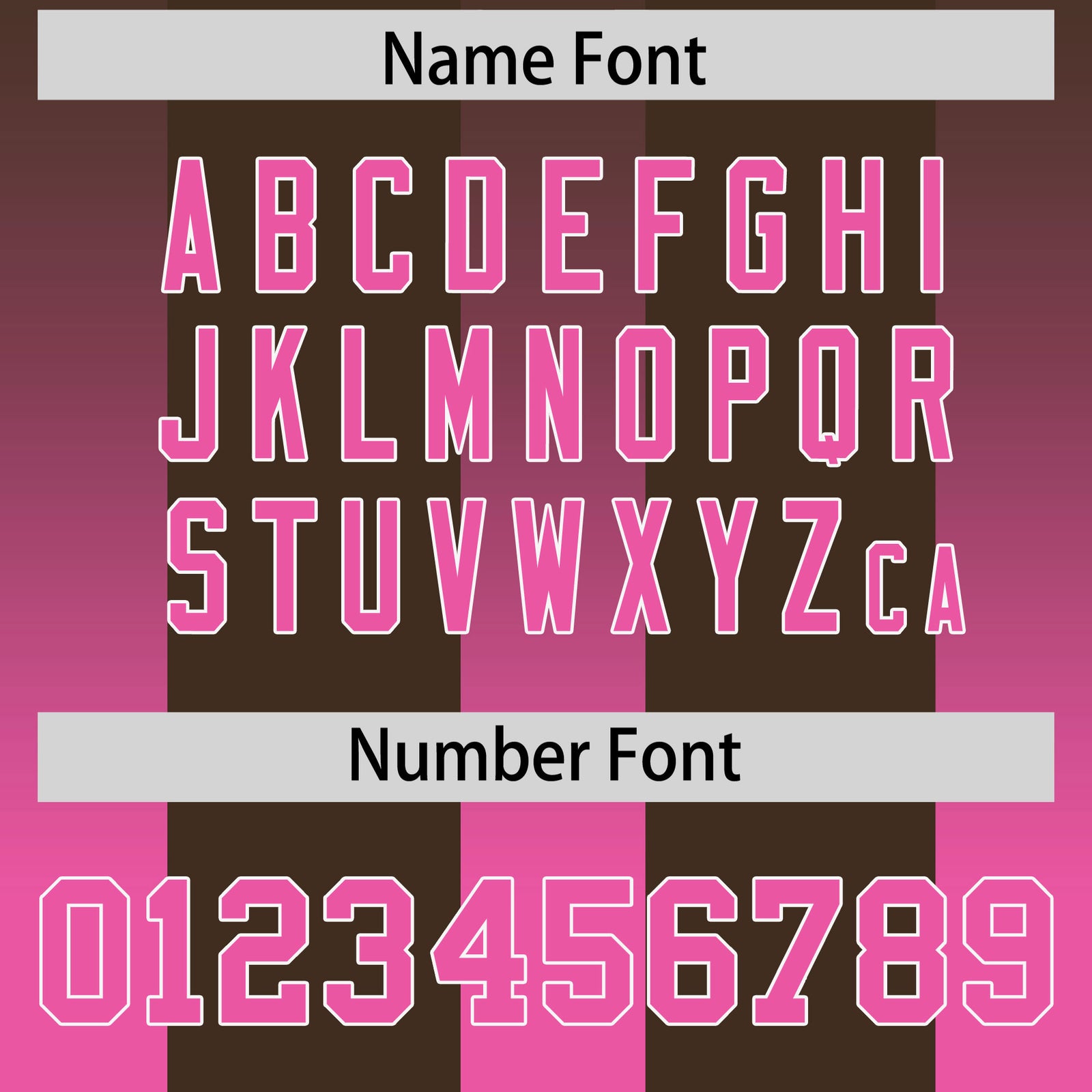 Custom Brown Pink Vertical Width Stripe Gradient Fashion Personalized Team Football Jersey