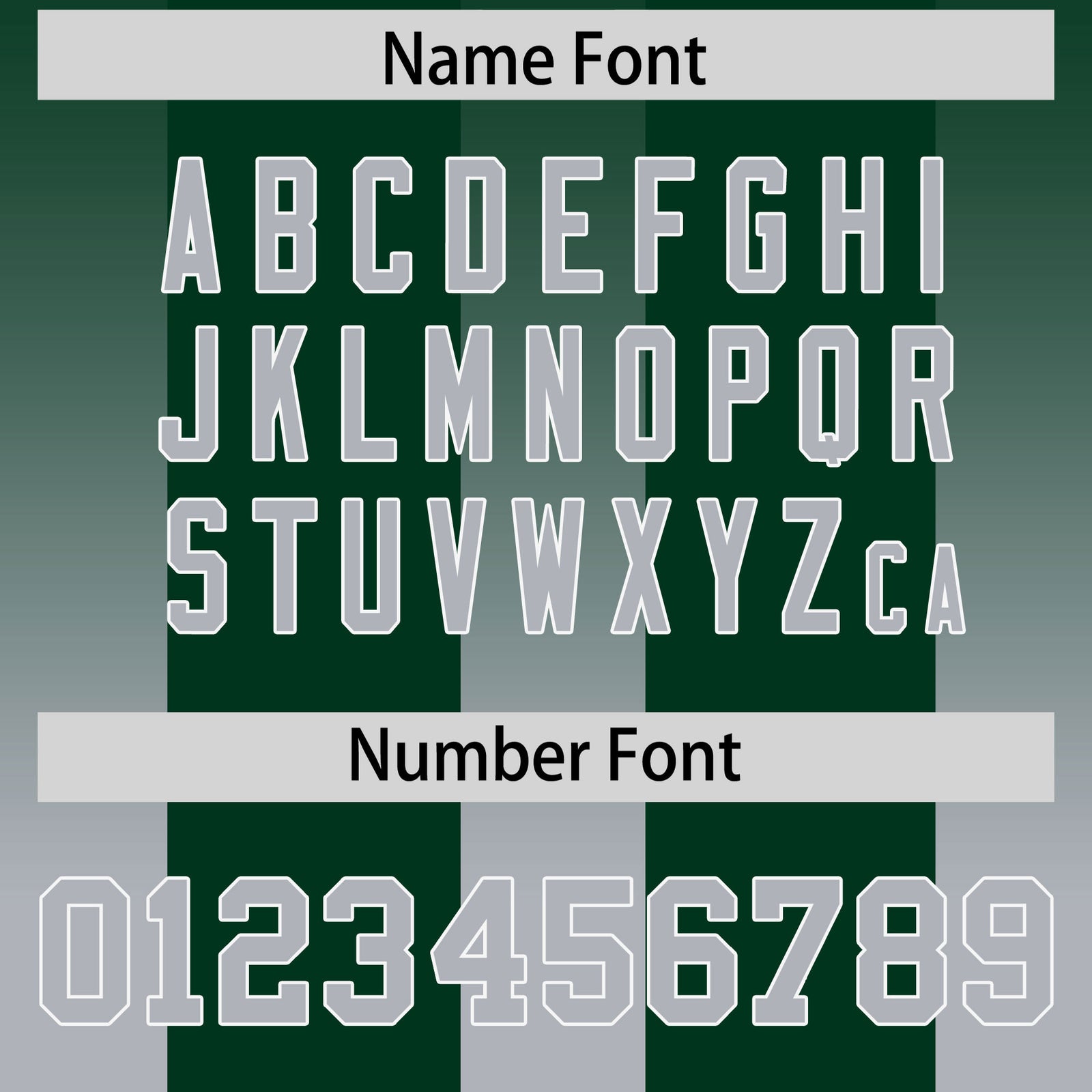 Custom Green Gray Vertical Width Stripe Gradient Fashion Personalized Team Football Jersey