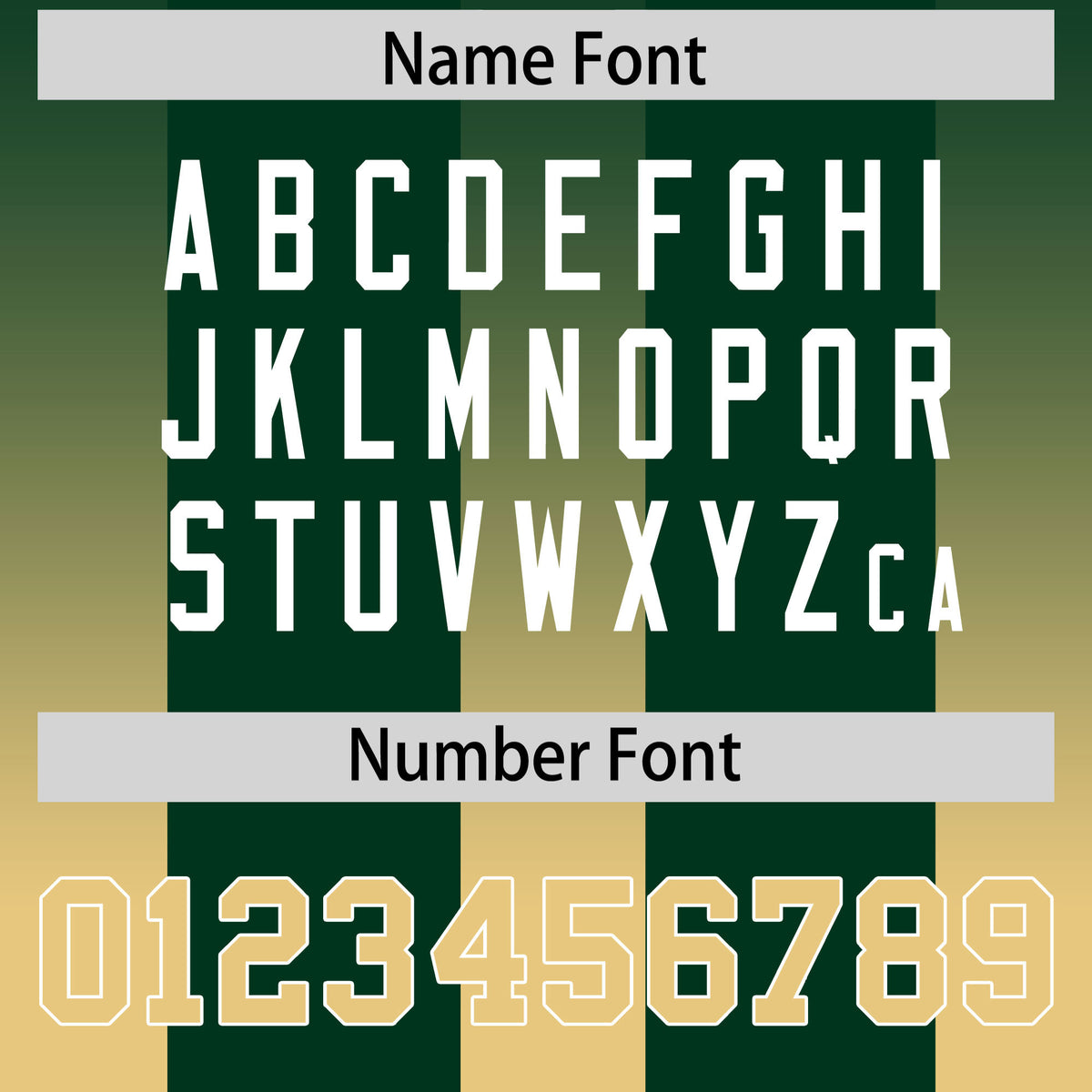 Custom Green Khaki Vertical Width Stripe Gradient Fashion Personalized Team Football Jersey