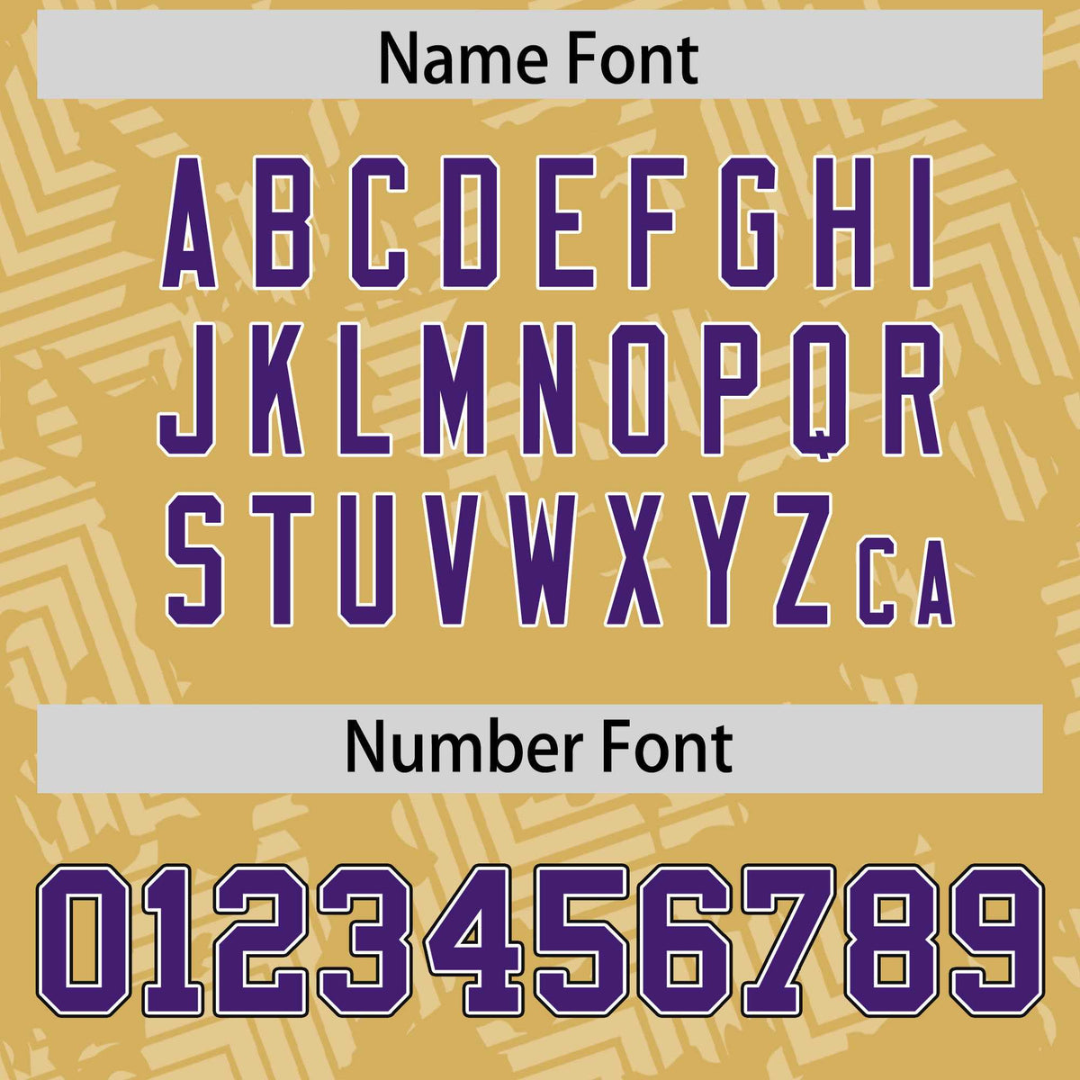 Custom Old Gold Purple-White Personalized Graffiti Line Design Authentic Football Jersey