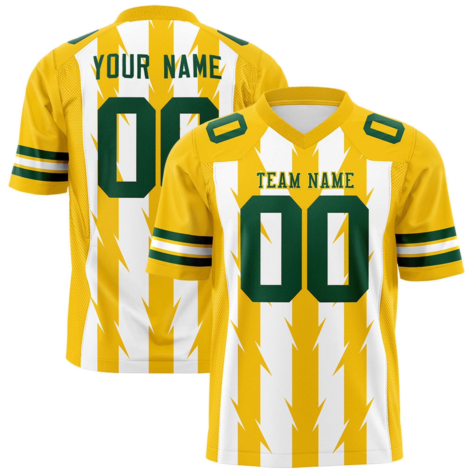 Custom White and Gold Graffiti Pattern Practice Flag Football Jerseys For Youth & Mens| KXKSHOP