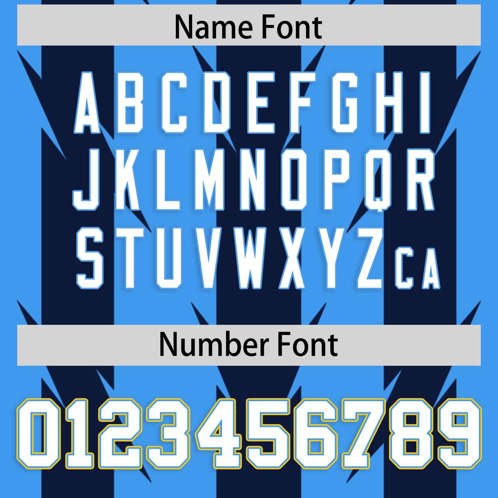 Custom Powder Blue and Navy Graffiti Pattern Practice Flag Football Jerseys For Youth & Mens| KXKSHOP