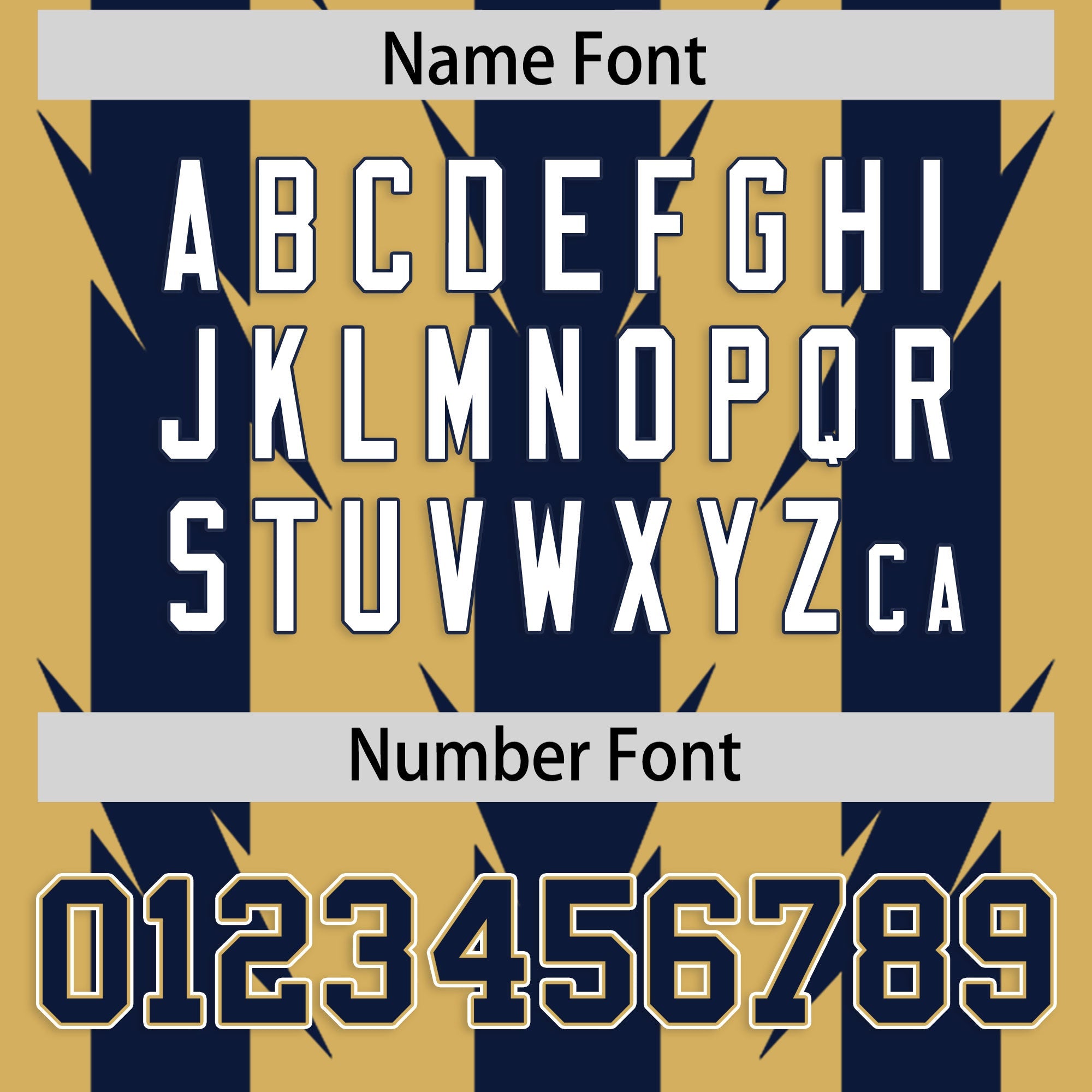 Custom Old Gold and Navy Graffiti Pattern Practice Flag Football Jerseys For Youth & Mens| KXKSHOP