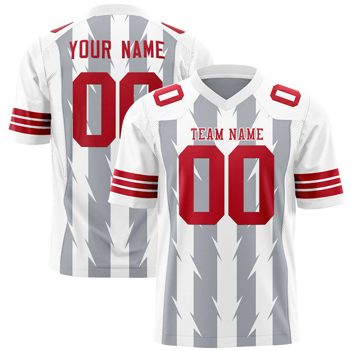 Custom Gray and White Graffiti Pattern Practice Flag Football Jerseys For Youth &amp; Mens| KXKSHOP
