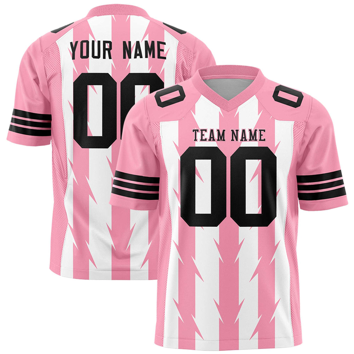 Custom White and Light Pink Graffiti Pattern Practice Flag Football Jerseys For Youth &amp; Mens| KXKSHOP