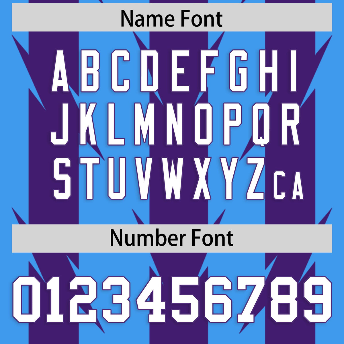 Custom Powder Blue and Purple Graffiti Pattern Practice Flag Football Jerseys For Youth &amp; Mens| KXKSHOP