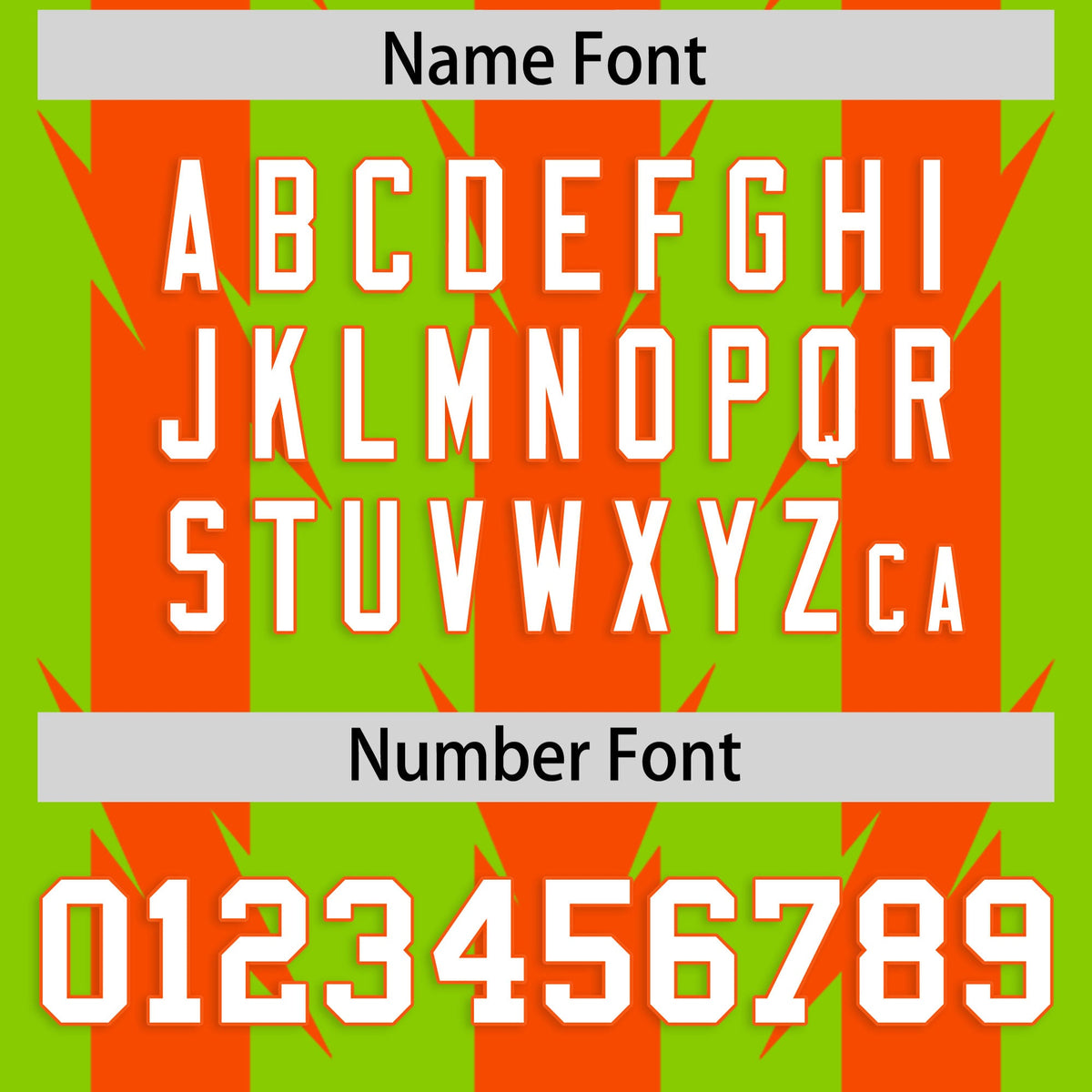 Custom Neon Green and Orange Graffiti Pattern Practice Flag Football Jerseys For Youth &amp; Mens| KXKSHOP