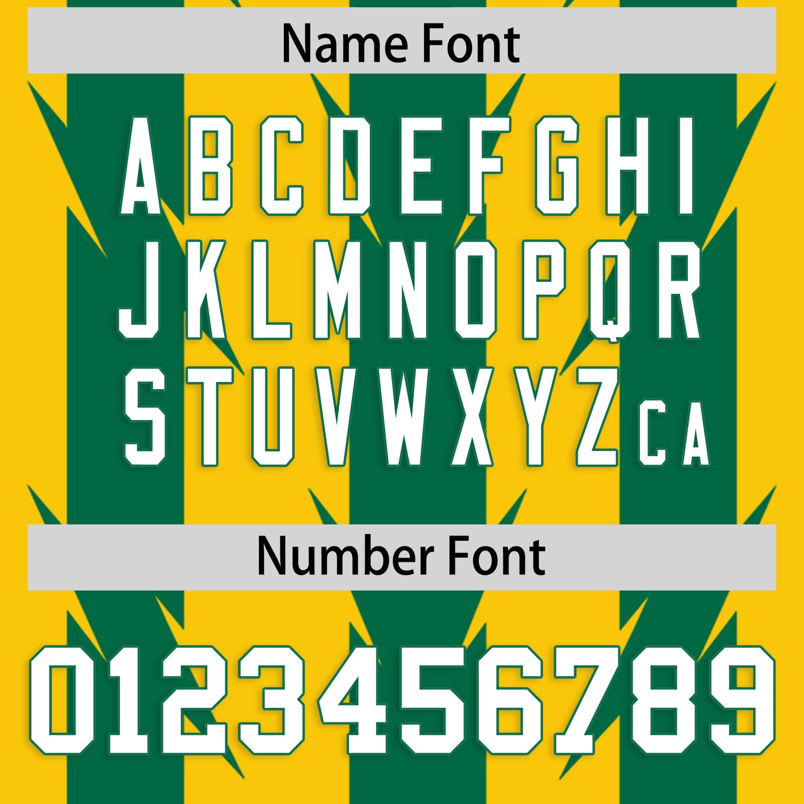 Custom Gold and Kelly Green Graffiti Pattern Practice Flag Football Jerseys For Youth & Mens| KXKSHOP