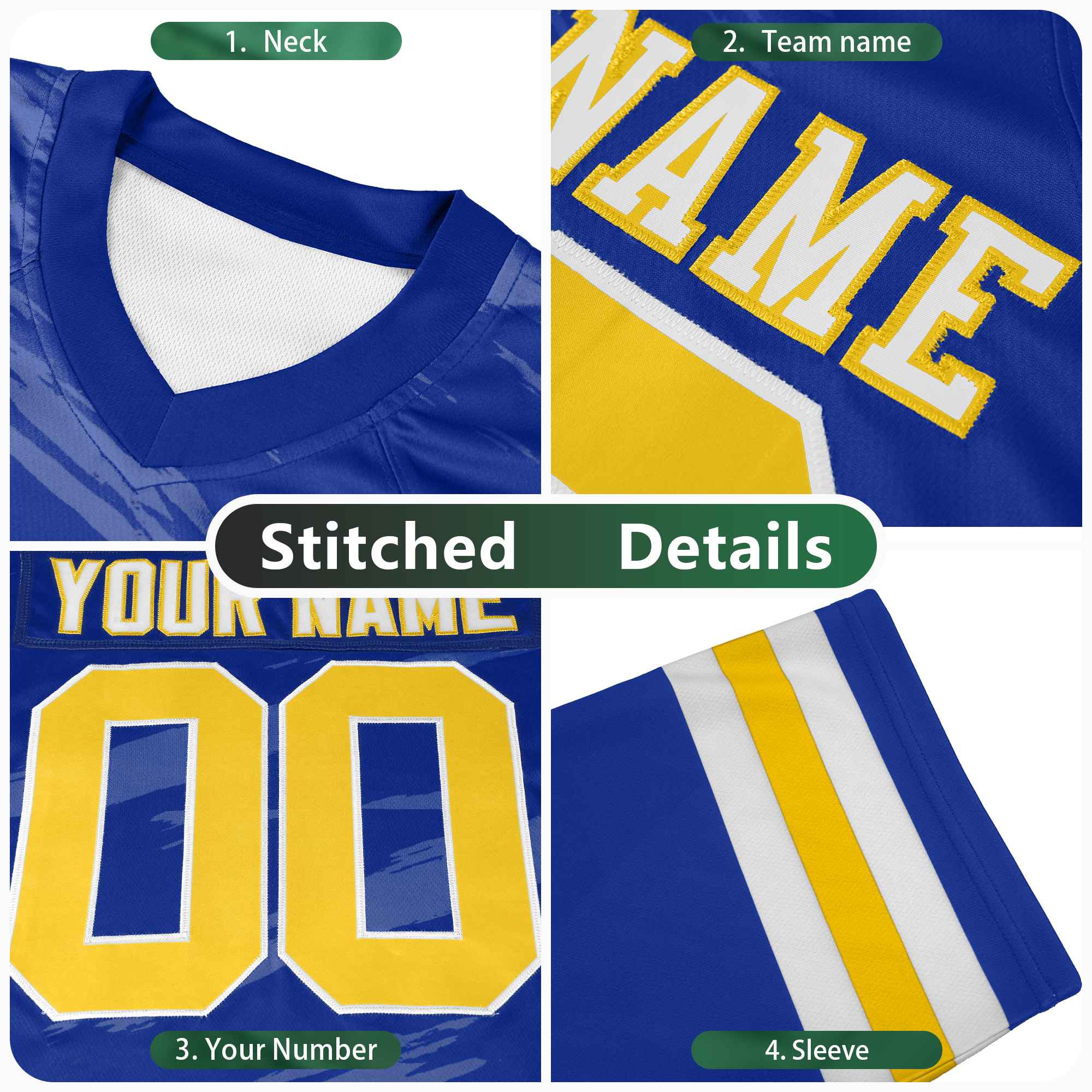 Custom Old Gold and Navy Graffiti Pattern Practice Flag Football Jerseys For Youth & Mens| KXKSHOP