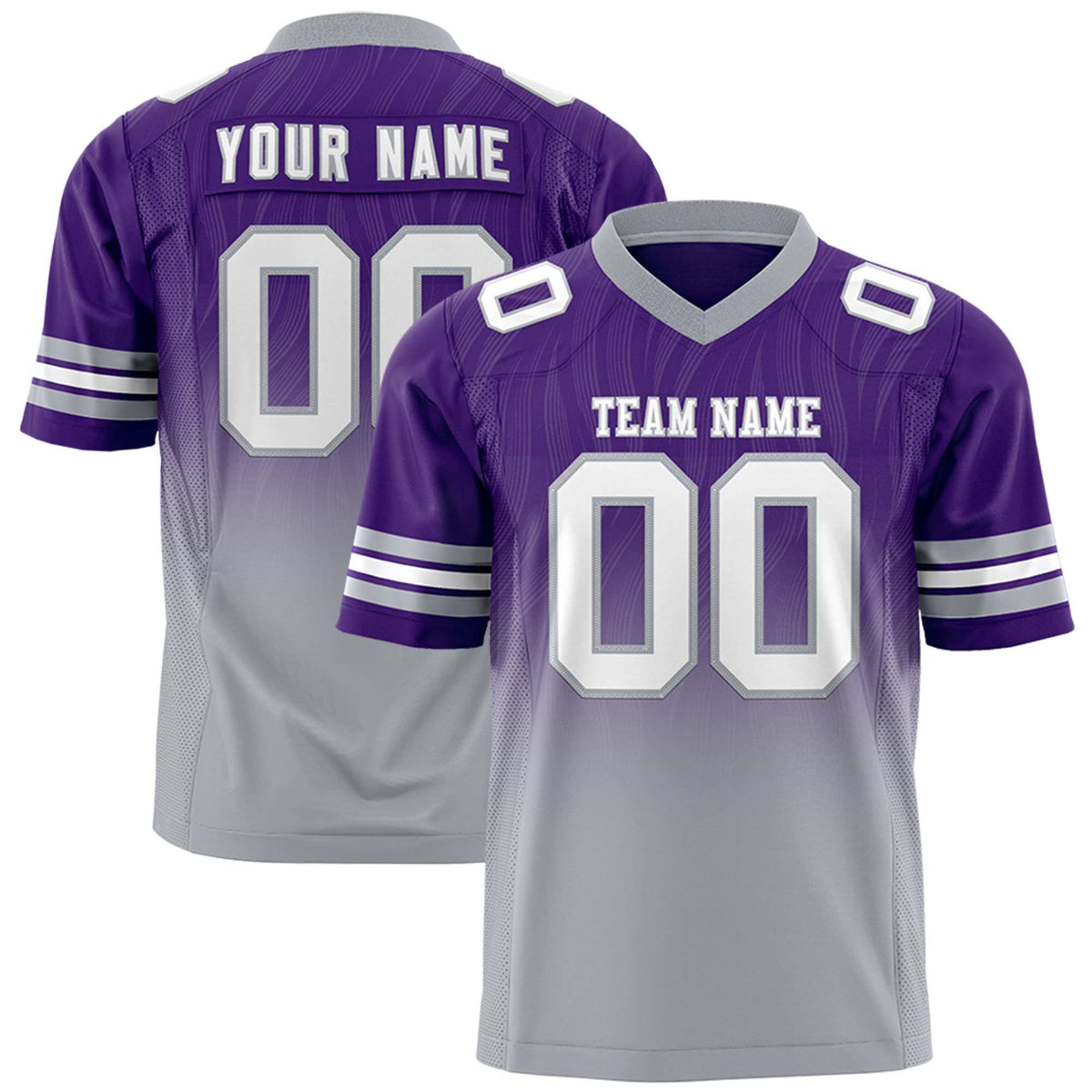 Custom Purple and Gray Customize Flag Football Jersey-7v7 Football Uniforms | KXKSHOP