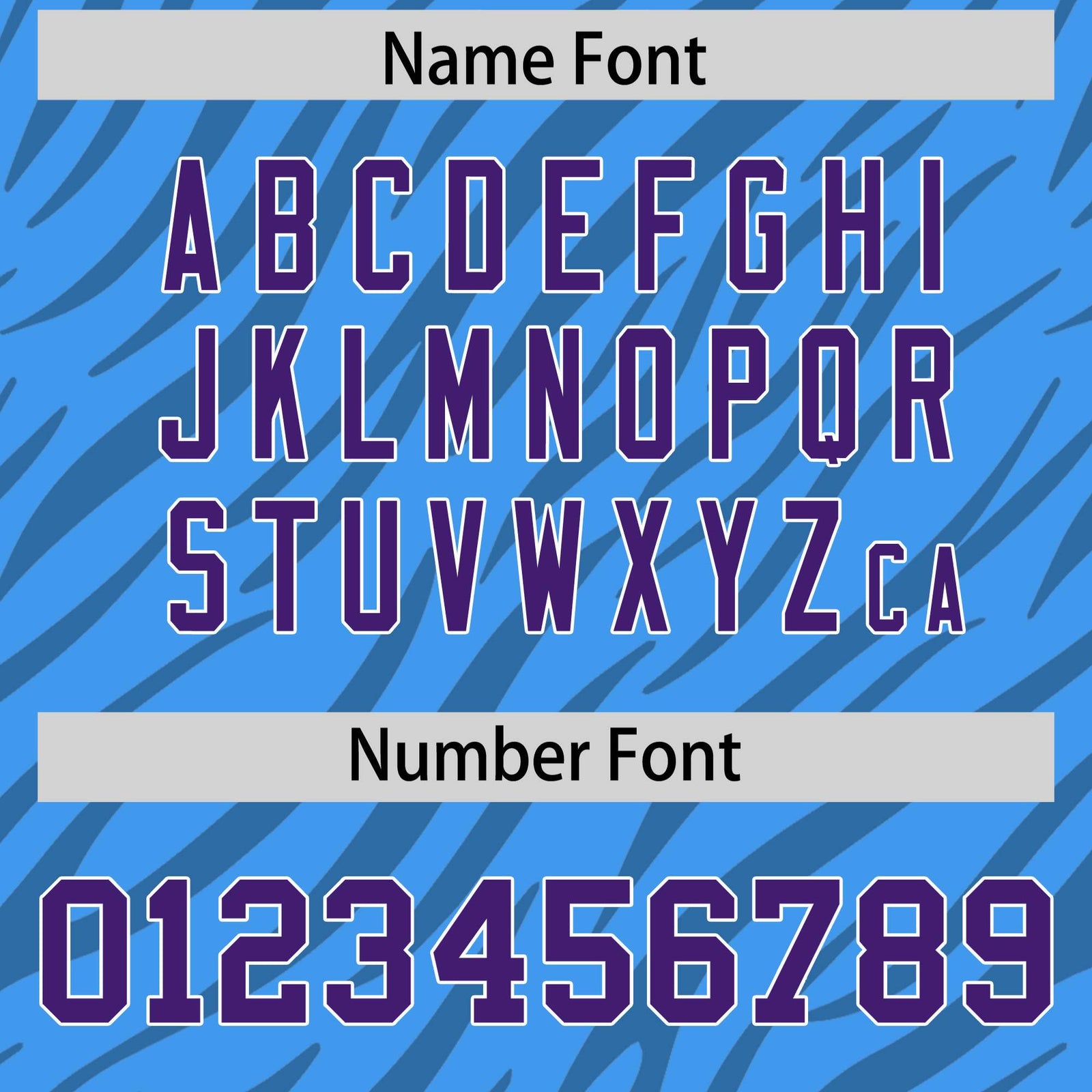 Custom Powder Blue White Personalized Tiger Stripe Graffiti Pattern Authentic Football Jersey