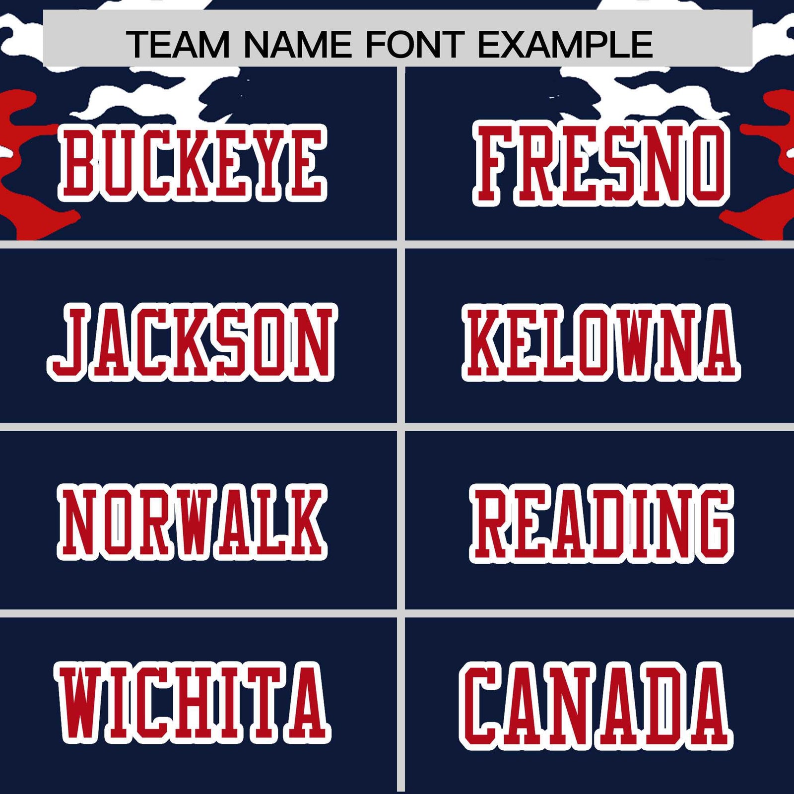 Custom Navy Red-White Personalized Camo Authentic Football Jersey