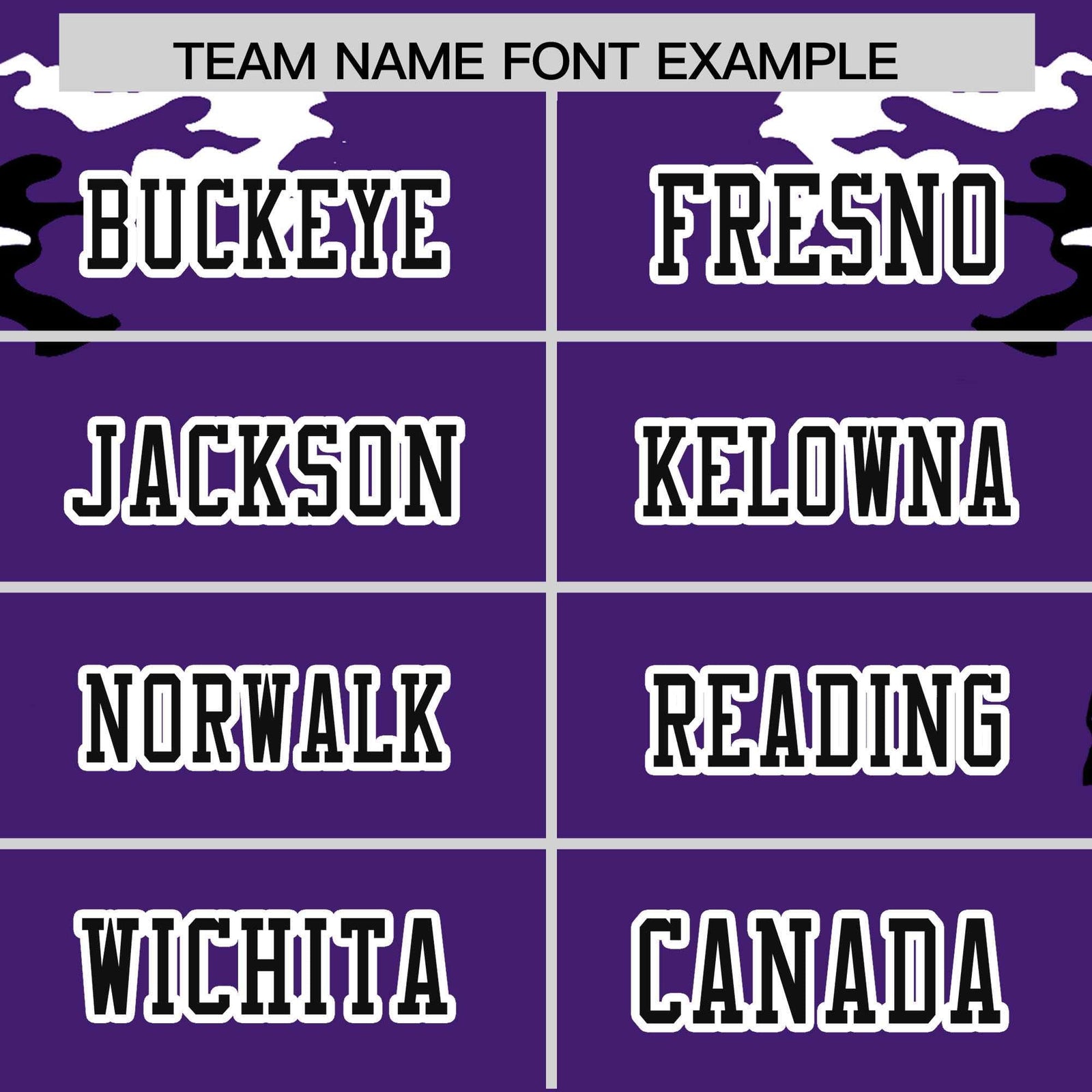 Custom Purple Black-White Personalized Camo Authentic Football Jersey