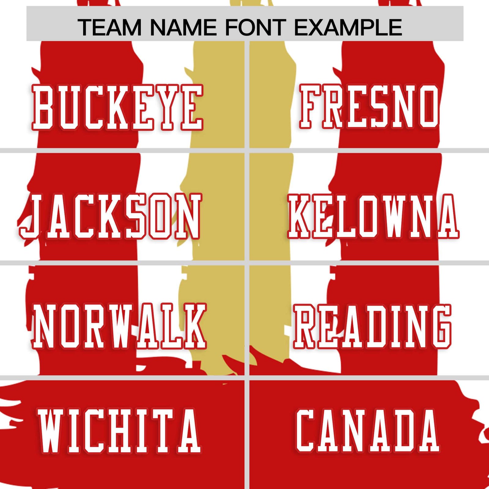 Custom Flag Football Jersey | White Red and Old Gold Graffiti Pattern Practice 7on7 Uniforms | Add name, number & logo| KXKSHOP