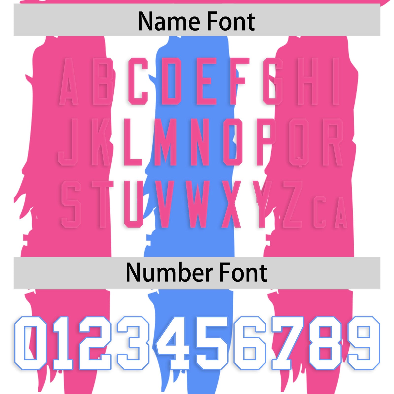 Custom Flag Football Jersey | White Pink and Powder Blue Graffiti Pattern Practice 7on7 Uniforms | Add name, number & logo| KXKSHOP