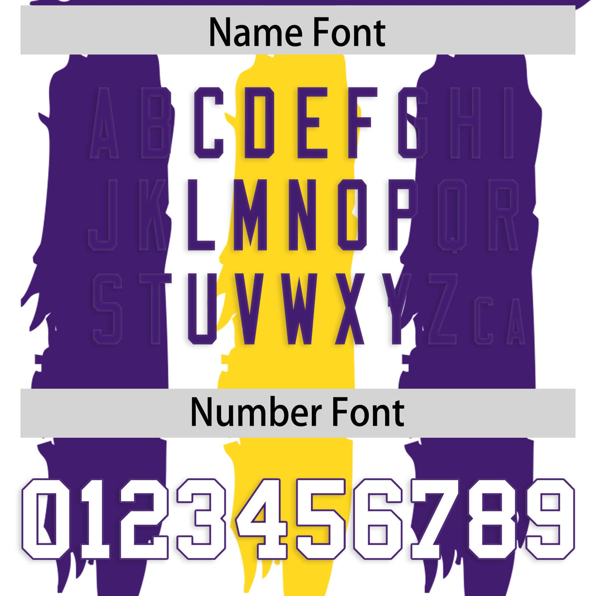 Custom Flag Football Jersey | White Purple and Gold Graffiti Pattern Practice 7on7 Uniforms | Add name, number &amp; logo| KXKSHOP